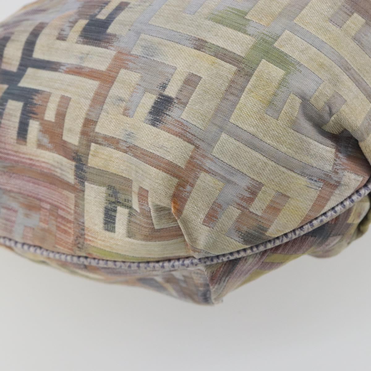 FENDI Zucca Canvas Chain Hand Bag Multicolor Gold Auth bs36645