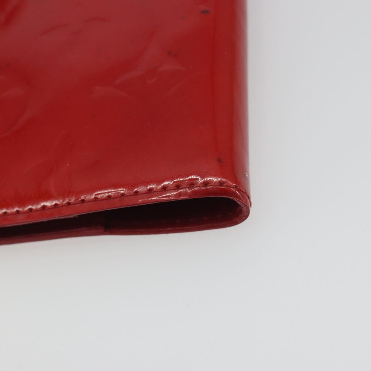 LOUIS VUITTON Monogram Vernis Agenda PM Planner Cover Red R21016 LV Auth bs36647