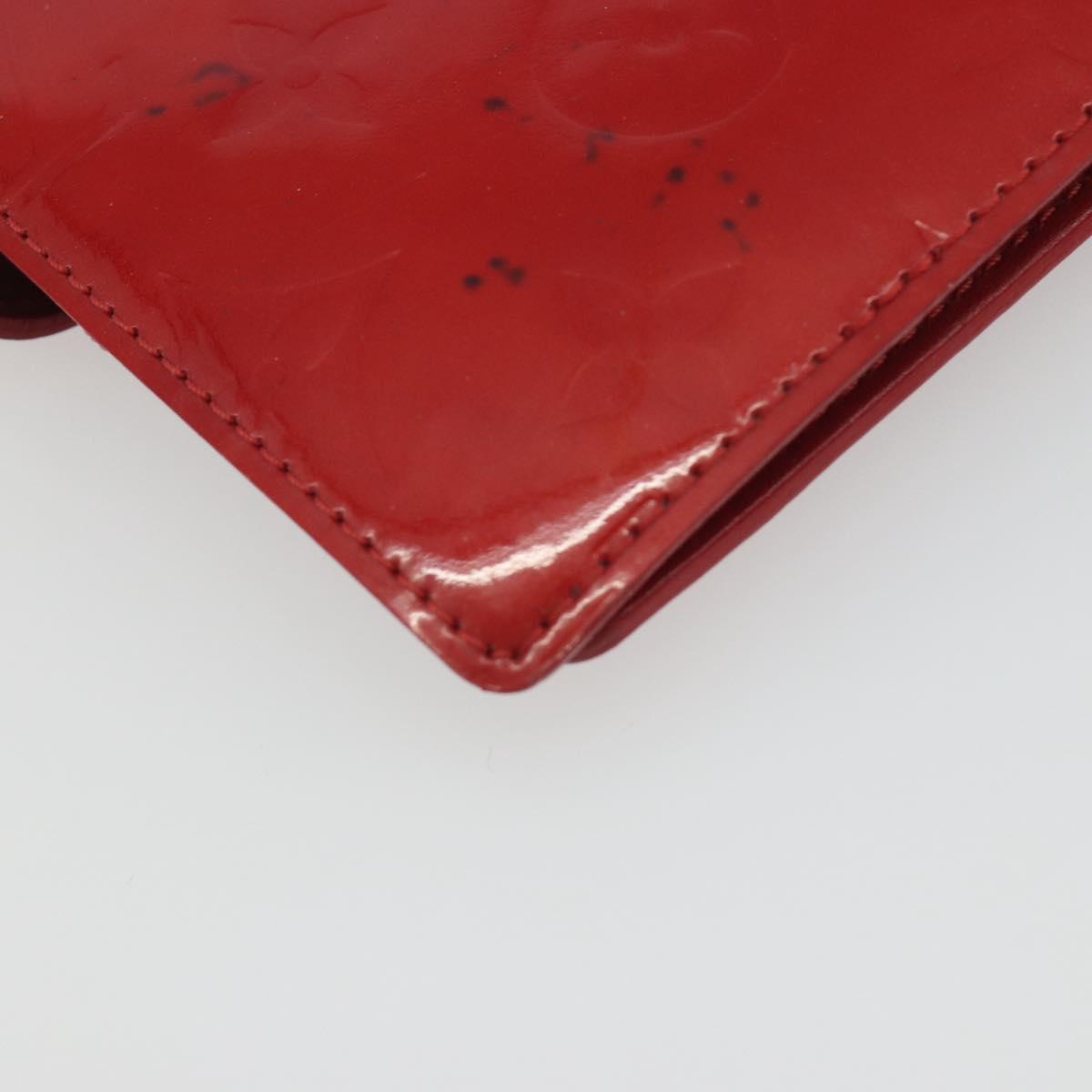 LOUIS VUITTON Monogram Vernis Agenda PM Planner Cover Red R21016 LV Auth bs36647