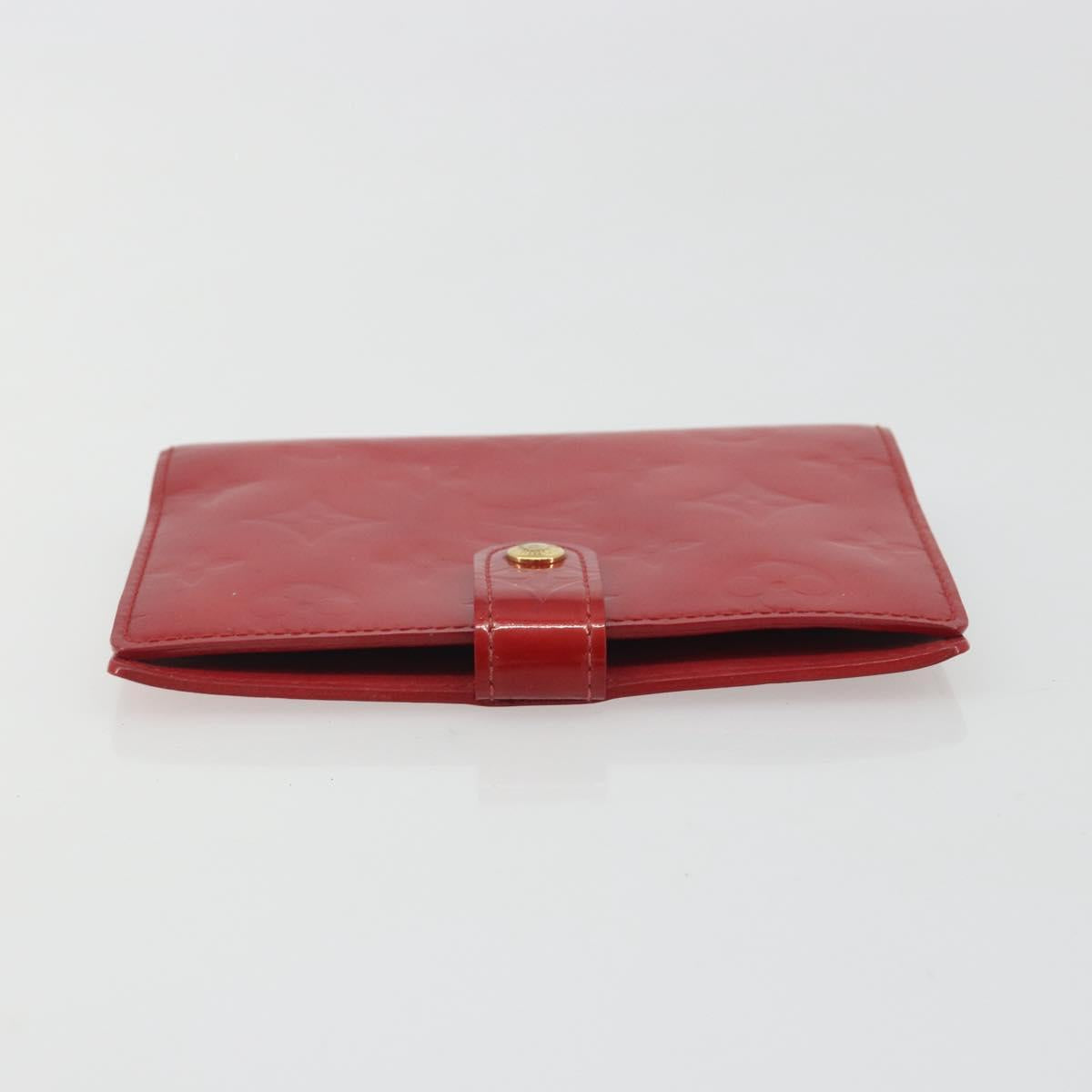 LOUIS VUITTON Monogram Vernis Agenda PM Planner Cover Red R21016 LV Auth bs36647
