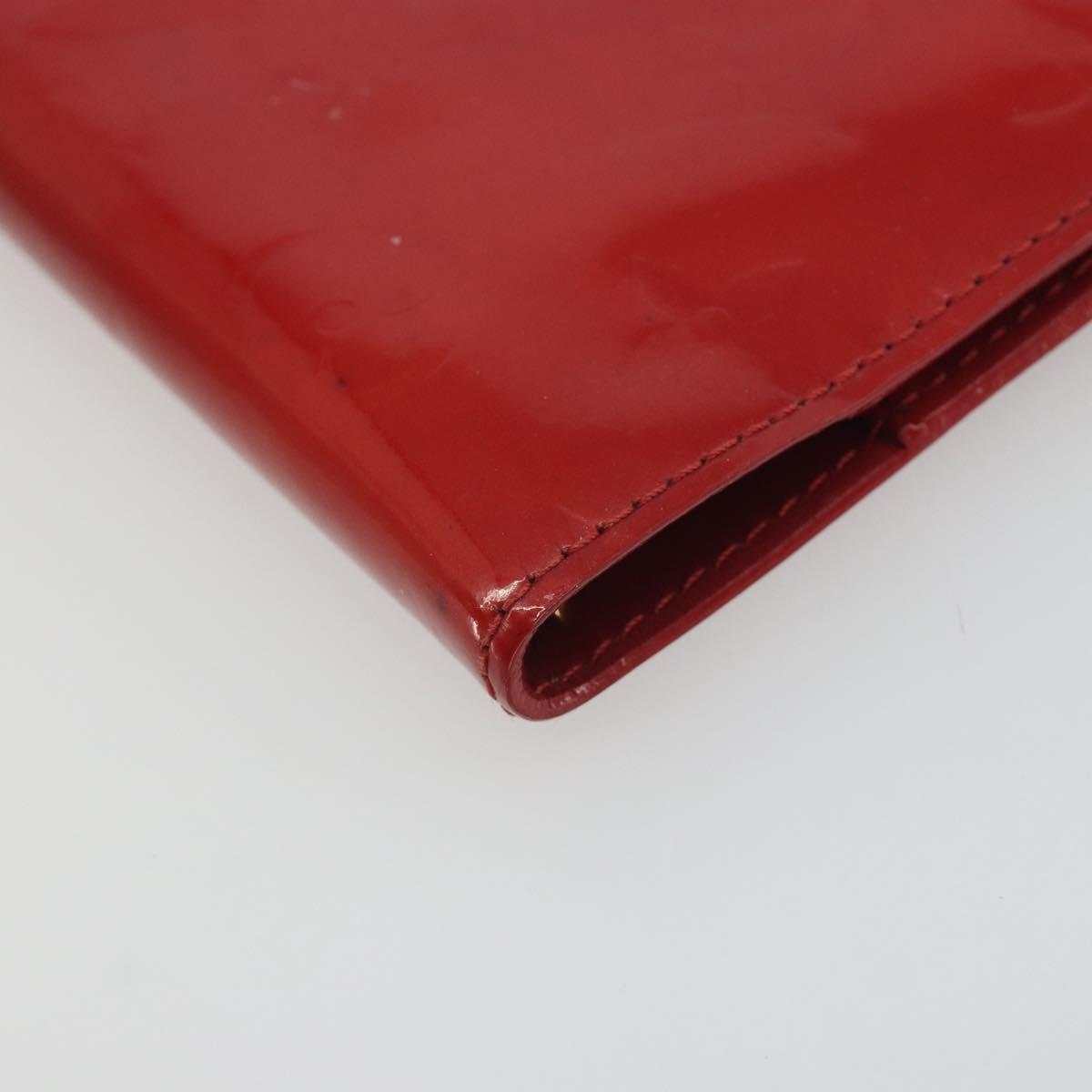 LOUIS VUITTON Monogram Vernis Agenda PM Planner Cover Red R21016 LV Auth bs36647