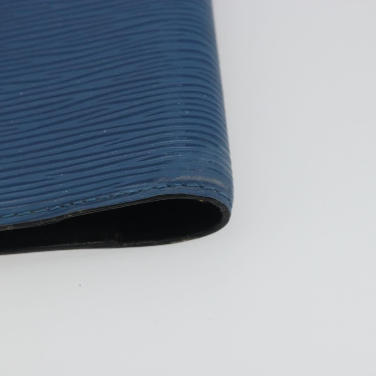 LOUIS VUITTON Epi Agenda PM Day Planner Cover Blue R20055 LV Auth bs36649