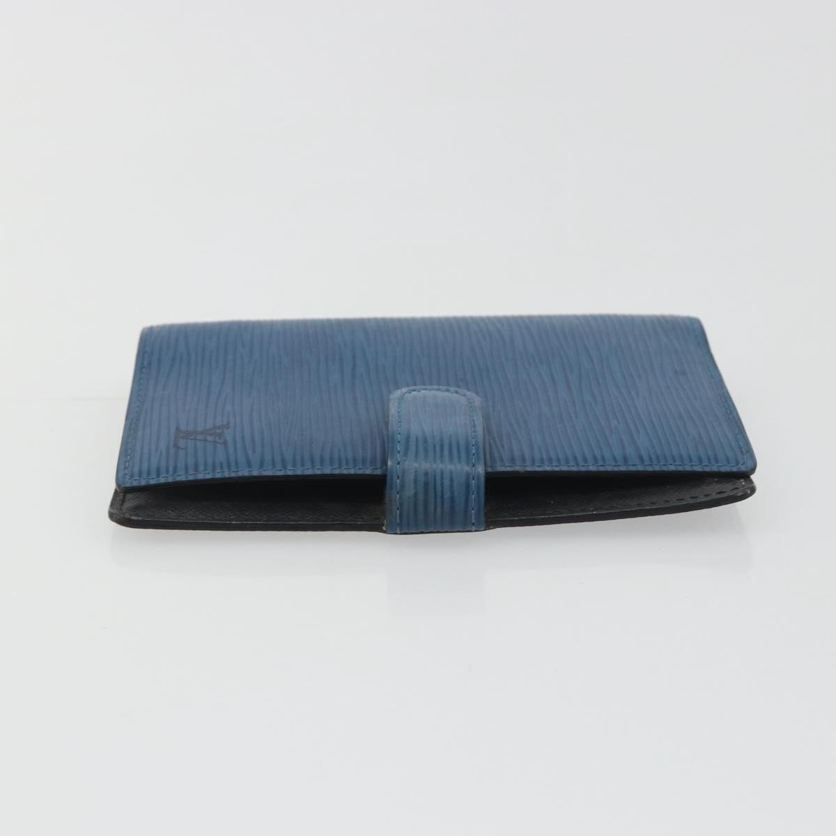 LOUIS VUITTON Epi Agenda PM Day Planner Cover Blue R20055 LV Auth bs36649