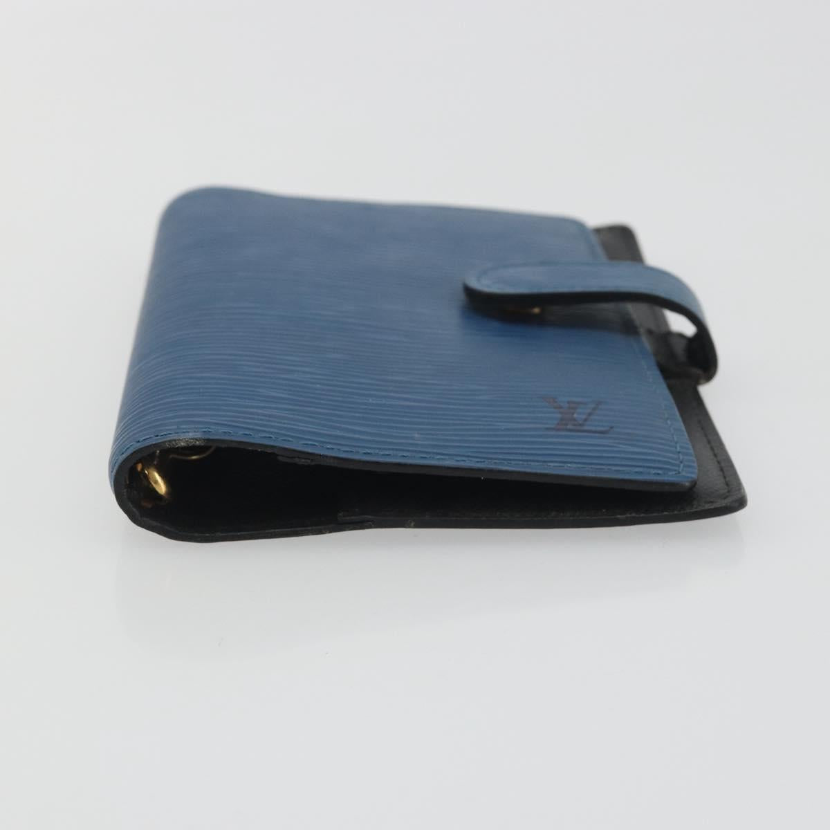 LOUIS VUITTON Epi Agenda PM Day Planner Cover Blue R20055 LV Auth bs36649