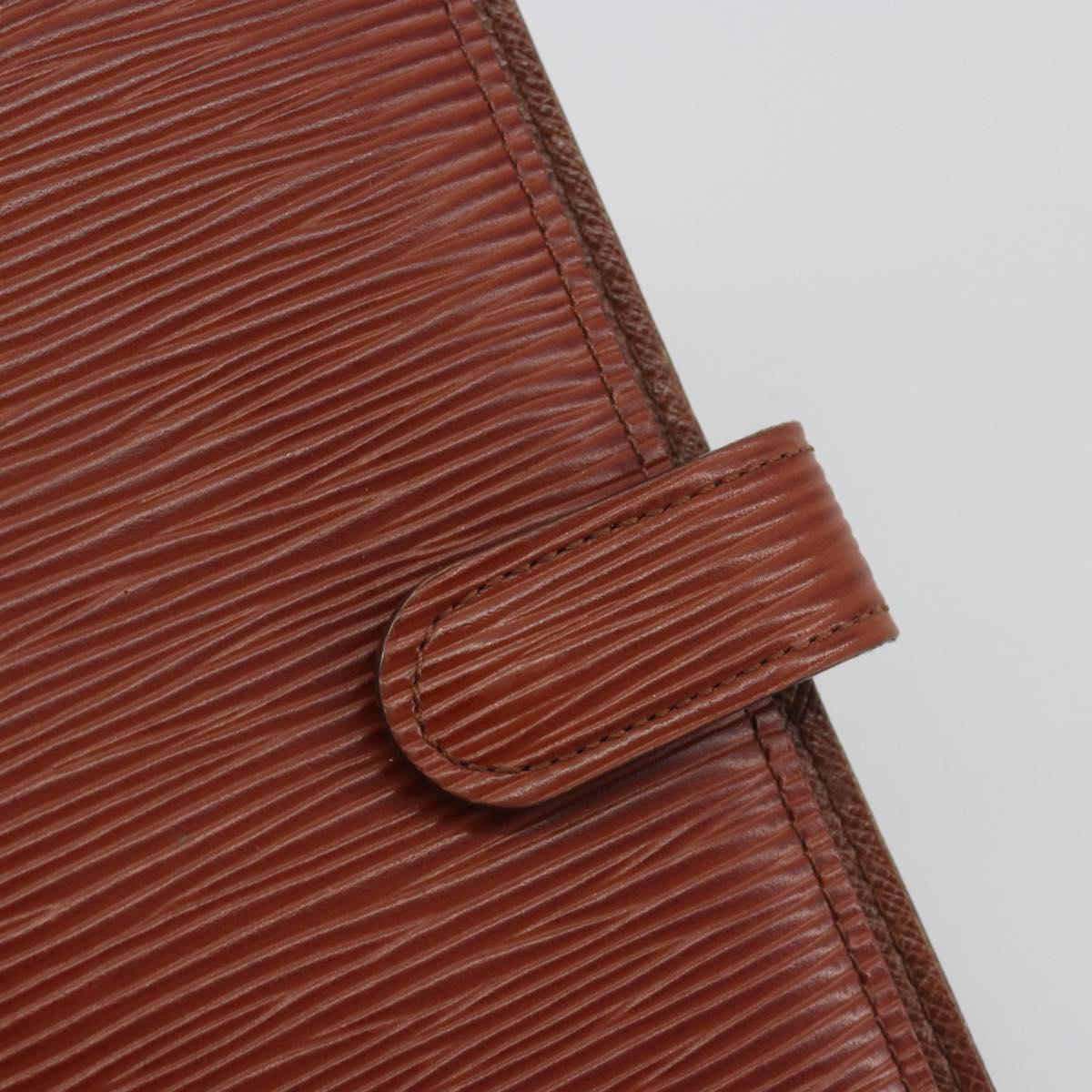 LOUIS VUITTON Epi Agenda PM Day Planner Cover Brown R20053 LV Auth bs36653