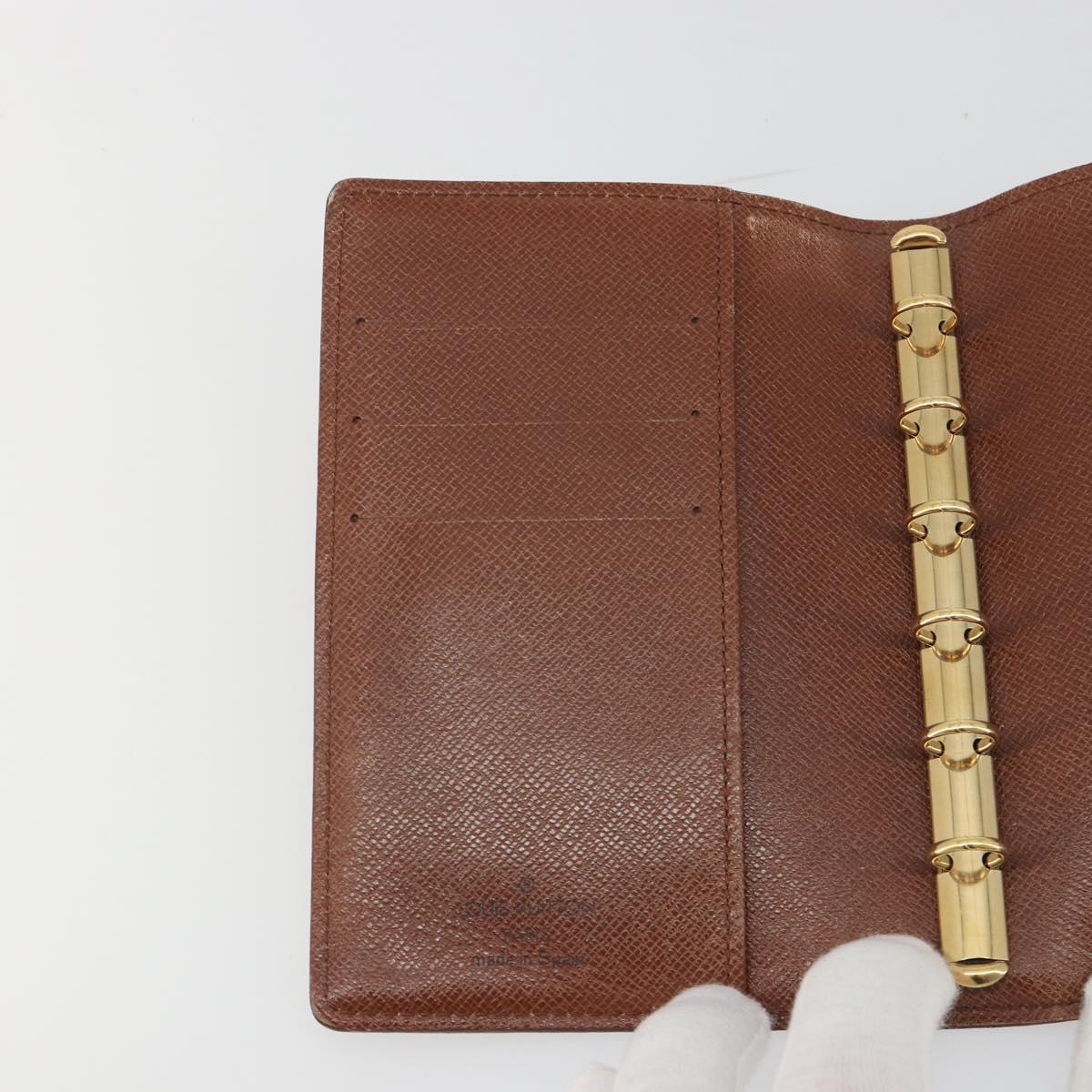 LOUIS VUITTON Epi Agenda PM Day Planner Cover Brown R20053 LV Auth bs36653