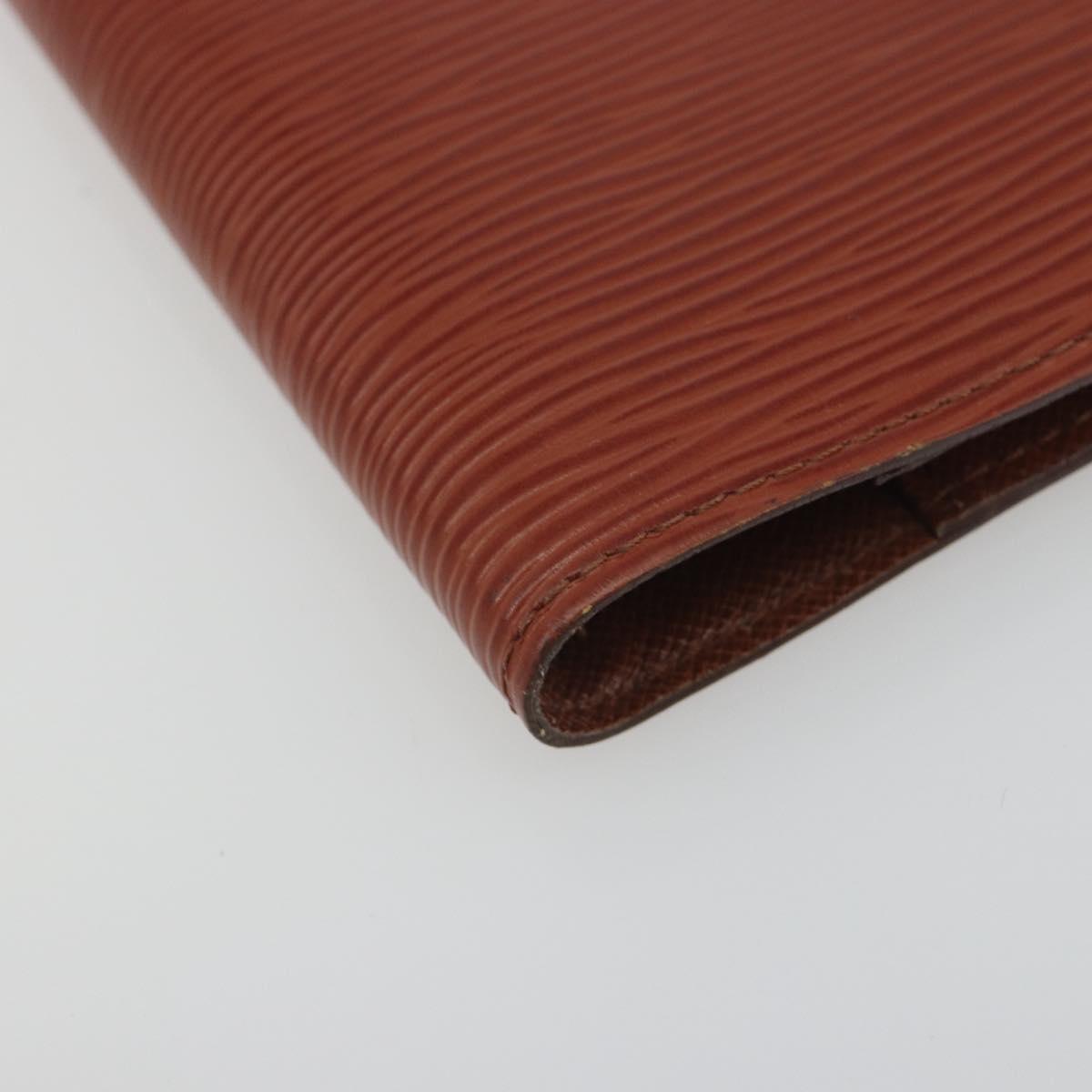 LOUIS VUITTON Epi Agenda PM Day Planner Cover Brown R20053 LV Auth bs36653