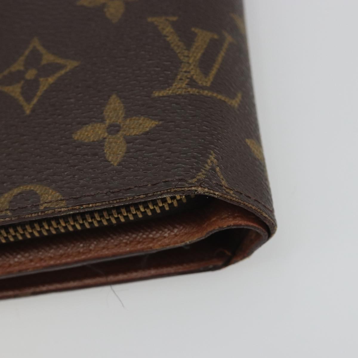 LOUIS VUITTON Monogram Porto Papie Zip Wallet M61207 LV Auth bs36654