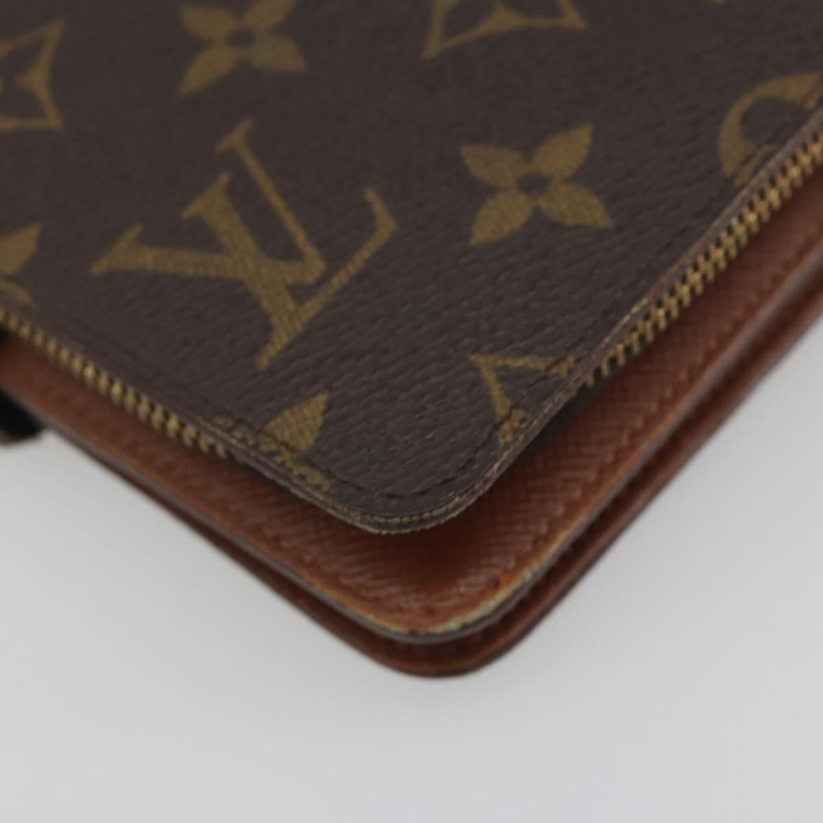 LOUIS VUITTON Monogram Porto Papie Zip Wallet M61207 LV Auth bs36654