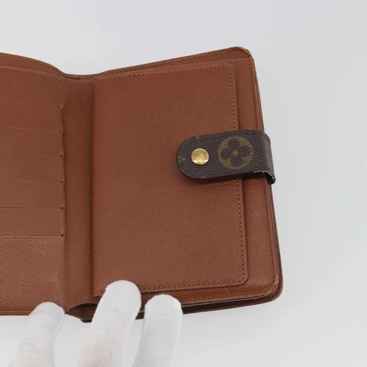 LOUIS VUITTON Monogram Porto Papie Zip Wallet M61207 LV Auth bs36654