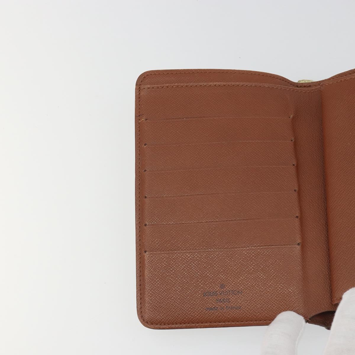 LOUIS VUITTON Monogram Porto Papie Zip Wallet M61207 LV Auth bs36654