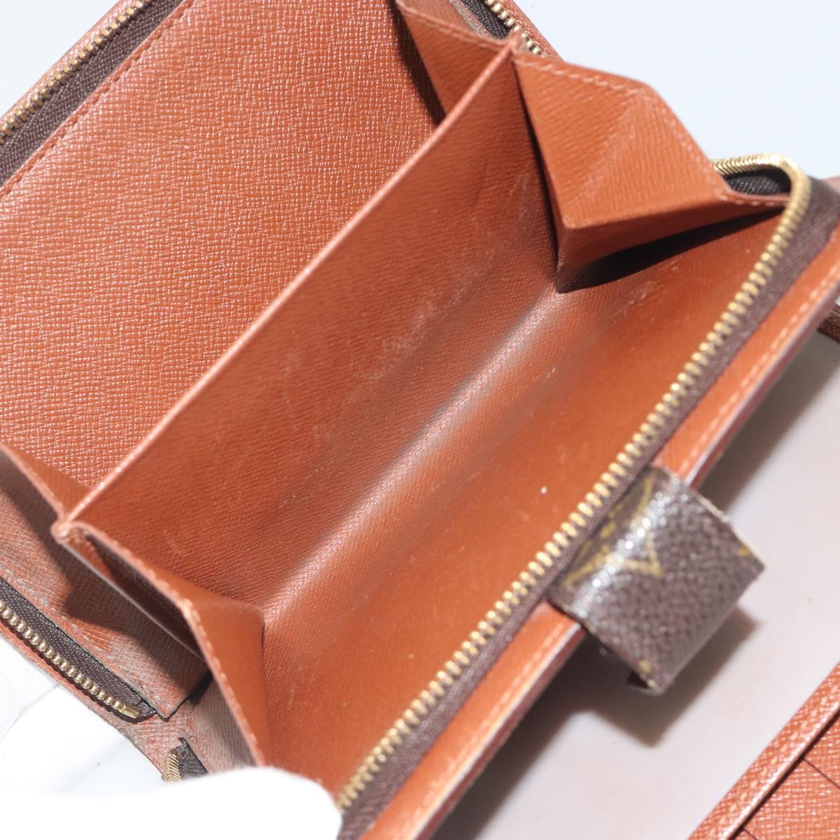 LOUIS VUITTON Monogram Porto Papie Zip Wallet M61207 LV Auth bs36654