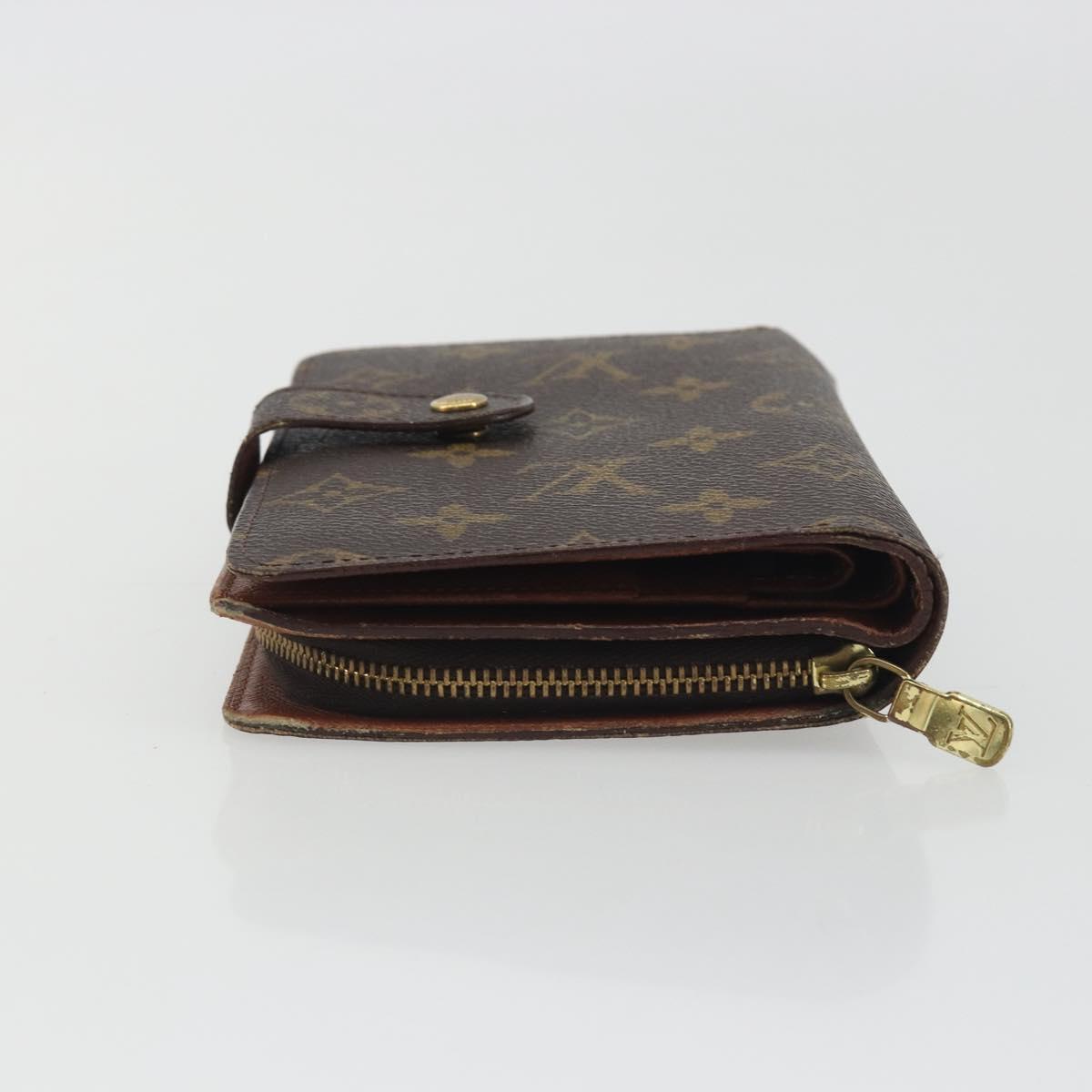 LOUIS VUITTON Monogram Porto Papie Zip Wallet M61207 LV Auth bs36654