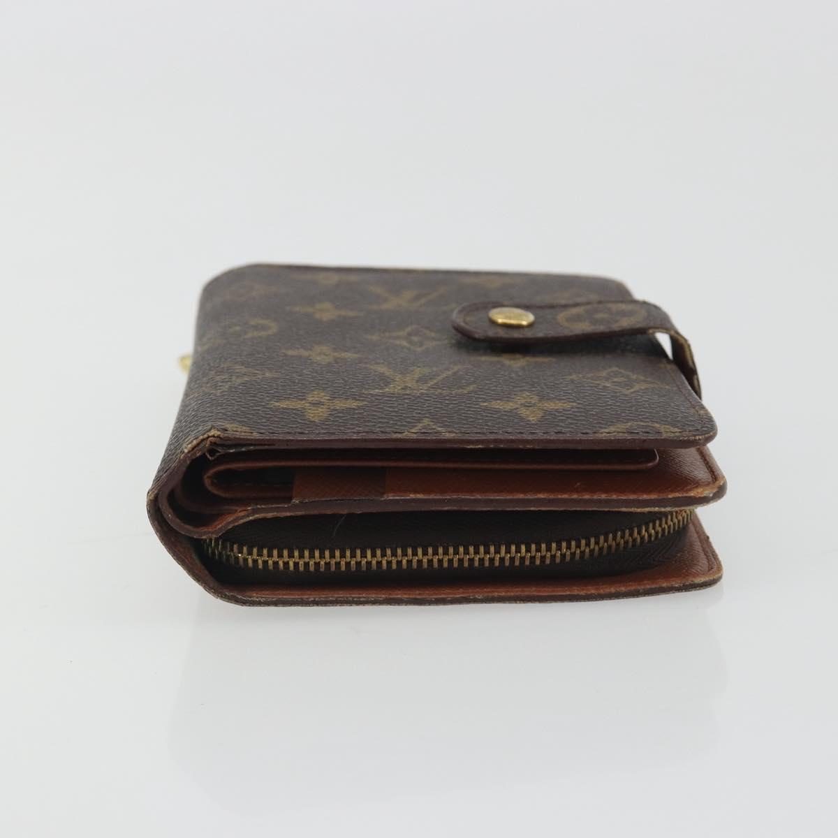LOUIS VUITTON Monogram Porto Papie Zip Wallet M61207 LV Auth bs36654