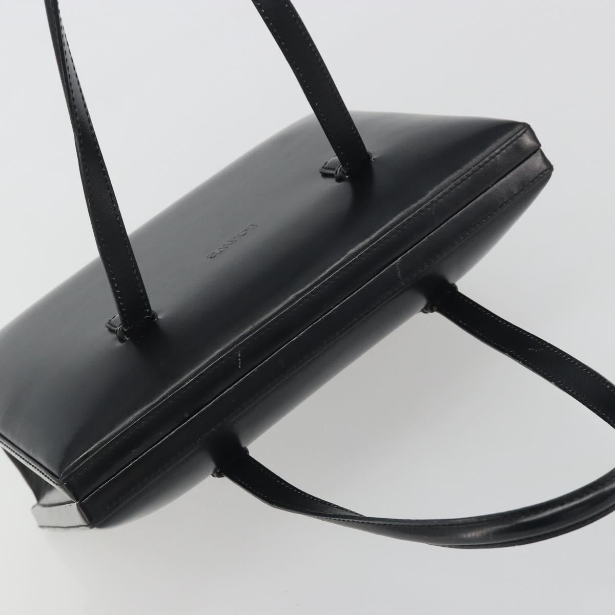LOEWE Hand Bag Leather Black Auth bs36661