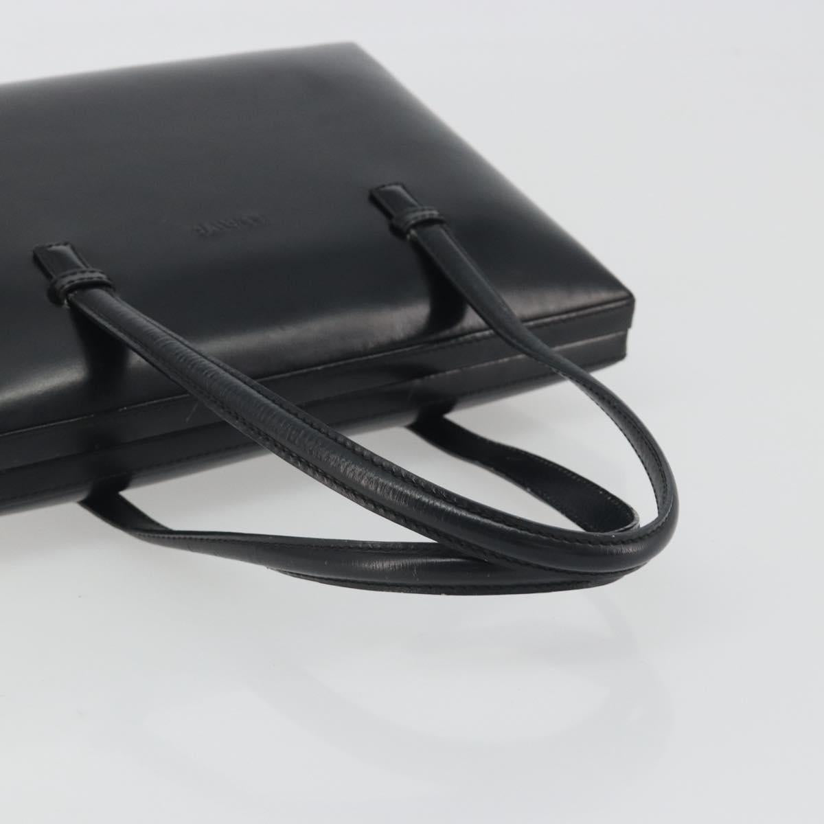 LOEWE Hand Bag Leather Black Auth bs36661