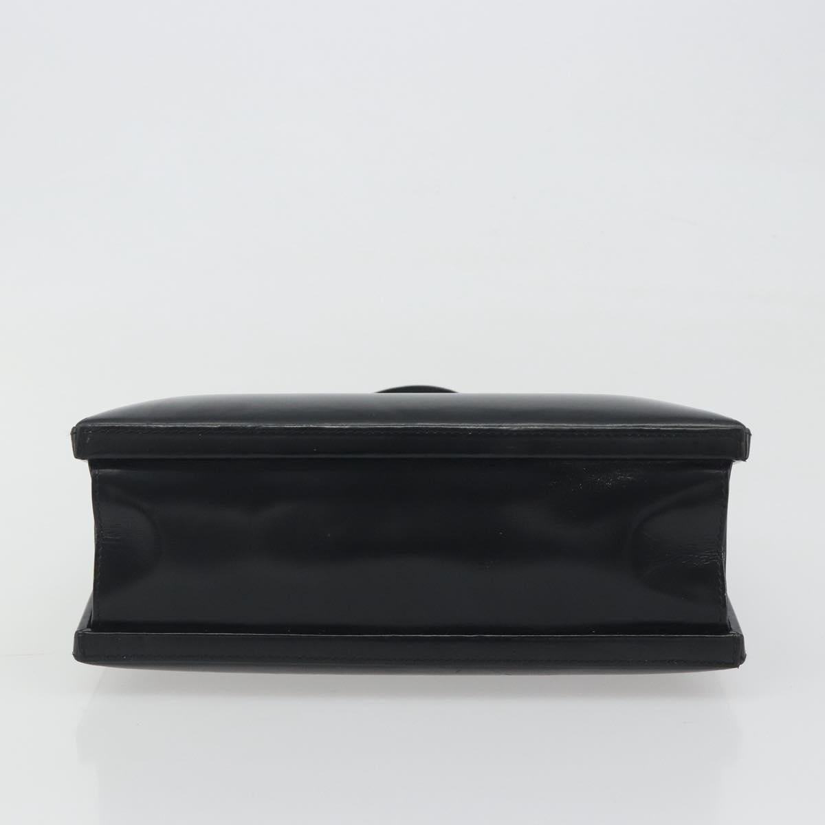 LOEWE Hand Bag Leather Black Auth bs36661