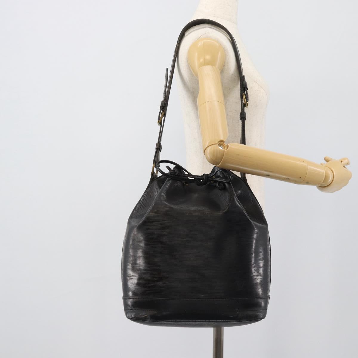 LOUIS VUITTON Epi Noe Shoulder Bag Black M44002 LV Auth bs36664