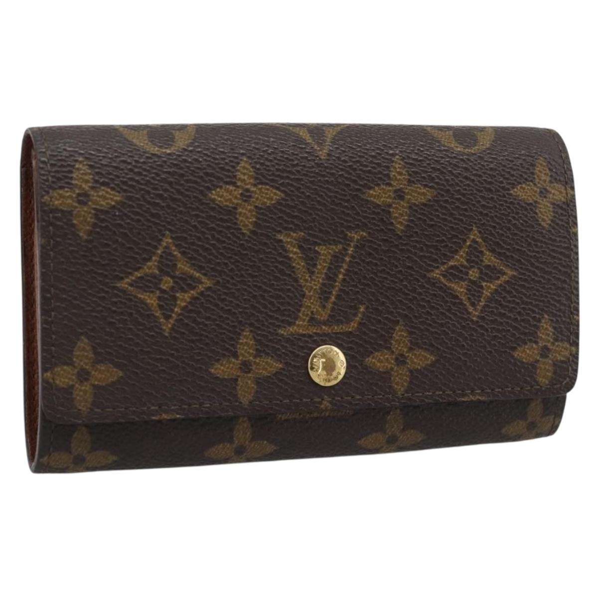LOUIS VUITTON Monogram Porte Monnaie Zip Wallet M61735 LV Auth bs36665A