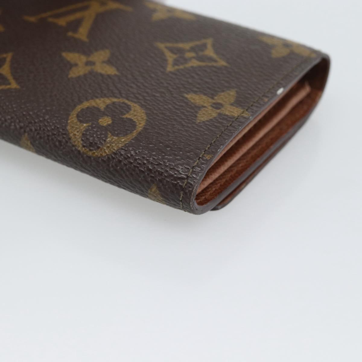 LOUIS VUITTON Monogram Porte Monnaie Zip Wallet M61735 LV Auth bs36665A