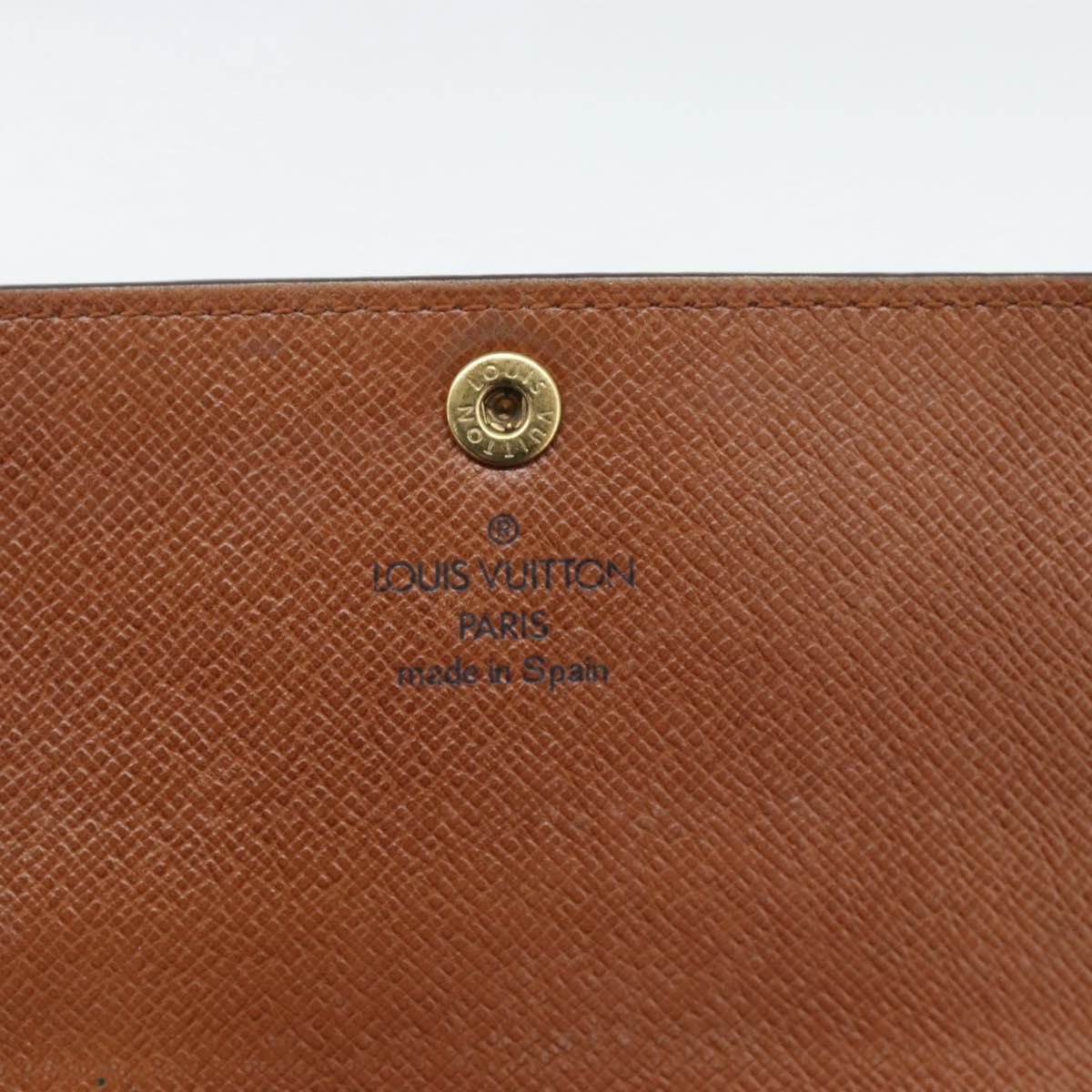 LOUIS VUITTON Monogram Porte Monnaie Zip Wallet M61735 LV Auth bs36665A