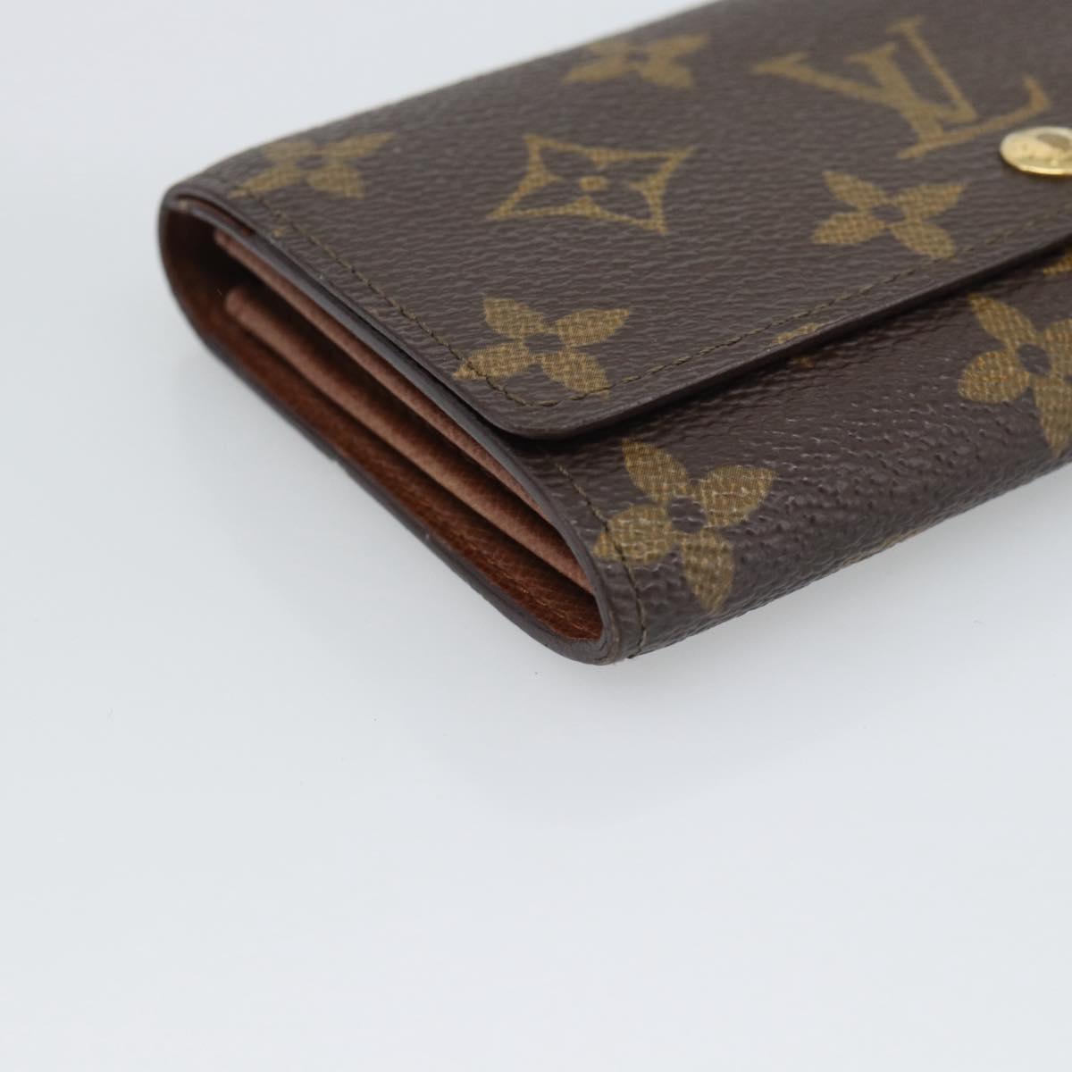 LOUIS VUITTON Monogram Porte Monnaie Zip Wallet M61735 LV Auth bs36665A