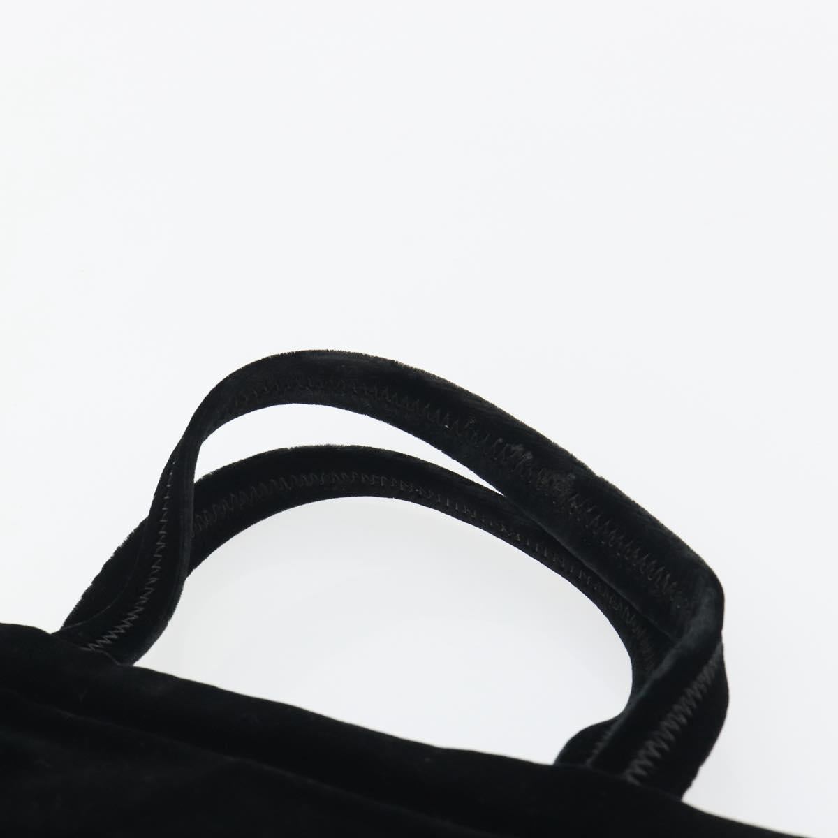 PRADA Hand Bag Velor Black Auth bs36670