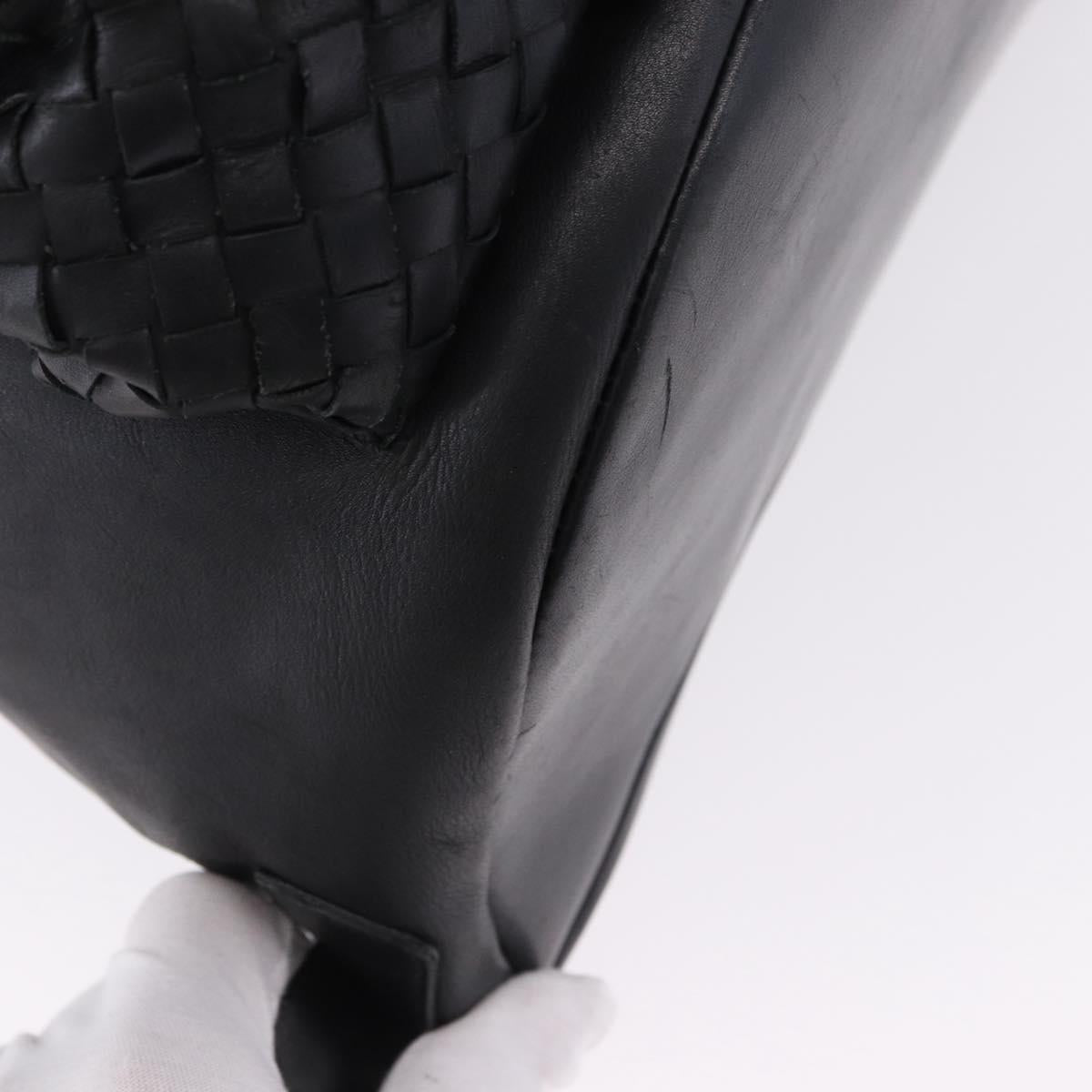 BOTTEGA VENETA INTRECCIATO Backpack Leather Black 155095 Auth bs36676A