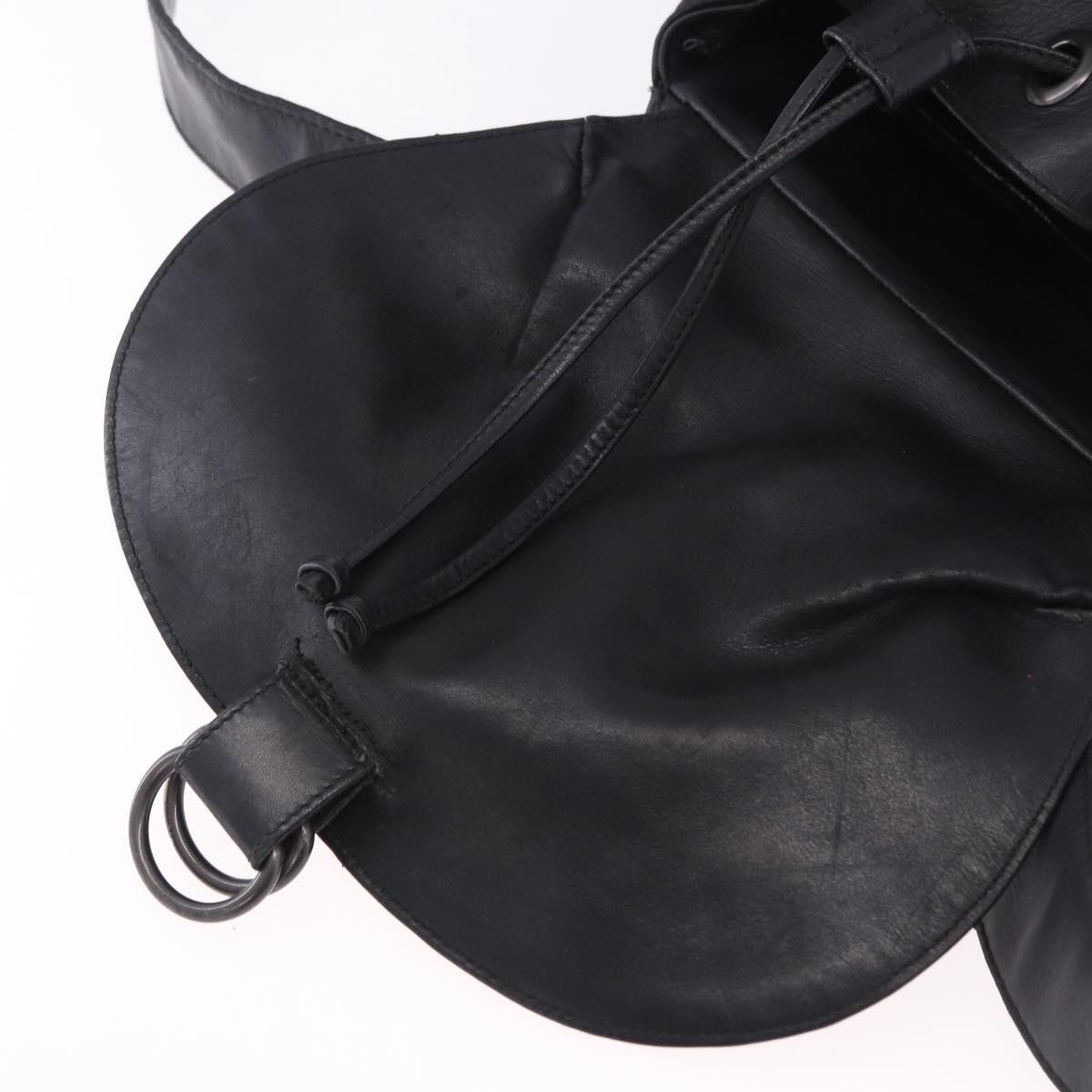 BOTTEGA VENETA INTRECCIATO Backpack Leather Black 155095 Auth bs36676A