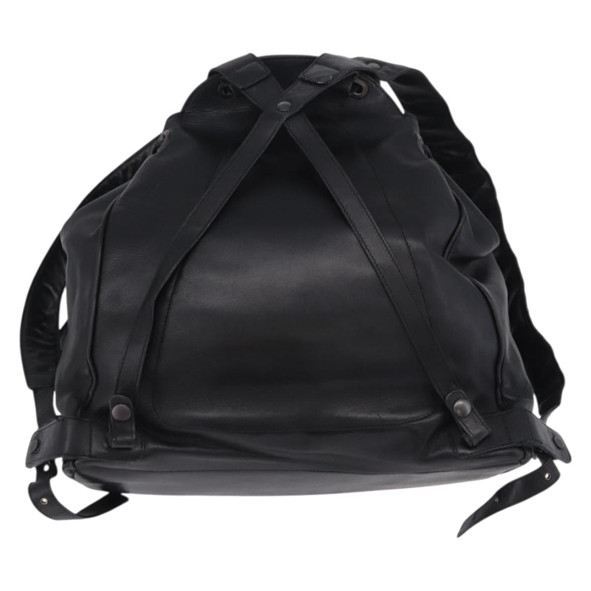 BOTTEGA VENETA INTRECCIATO Backpack Leather Black 155095 Auth bs36676A