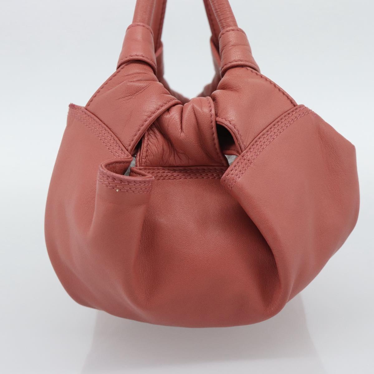 LOEWE Nappa Aire Anagram Hand Bag Leather Pink Gold Auth bs36684A