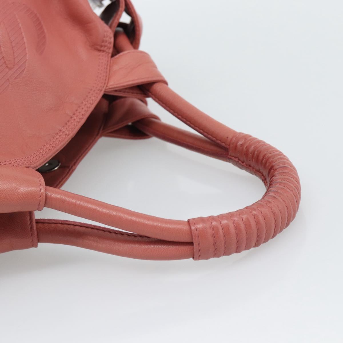 LOEWE Nappa Aire Anagram Hand Bag Leather Pink Gold Auth bs36684A