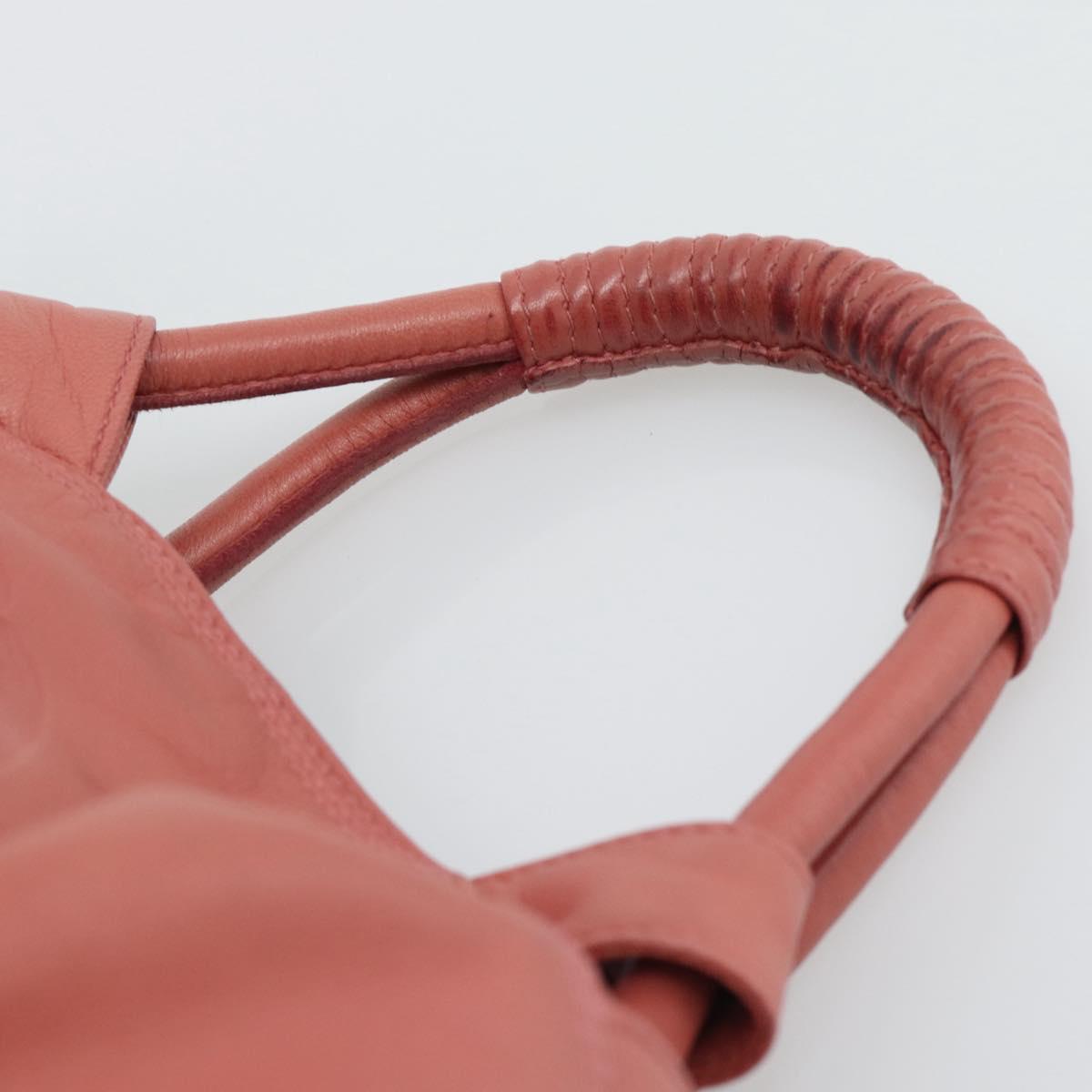 LOEWE Nappa Aire Anagram Hand Bag Leather Pink Gold Auth bs36684A