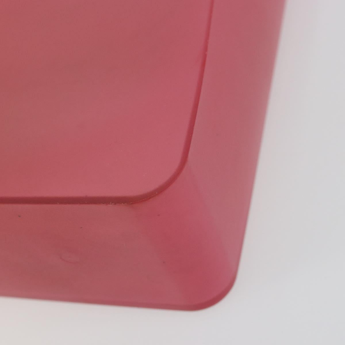 CHANEL Tote Bag Rubber Pink CC Auth bs36687