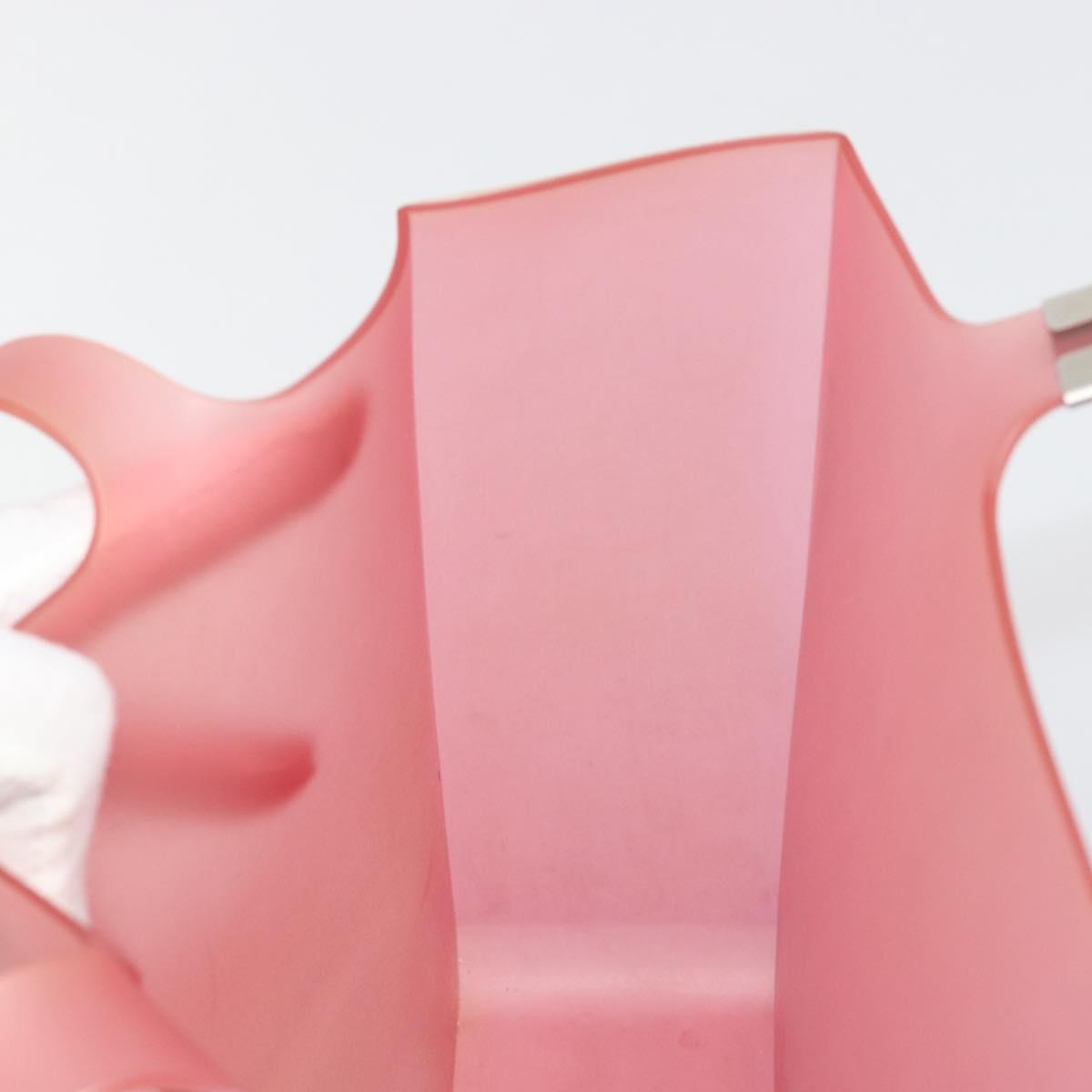 CHANEL Tote Bag Rubber Pink CC Auth bs36687