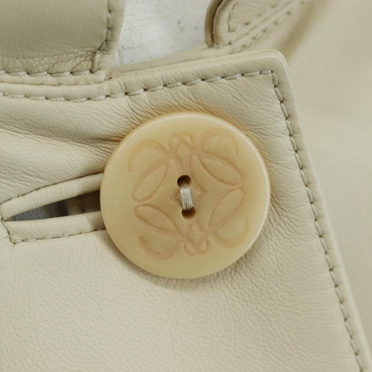LOEWE Jacket Leather Beige Auth bs36688M
