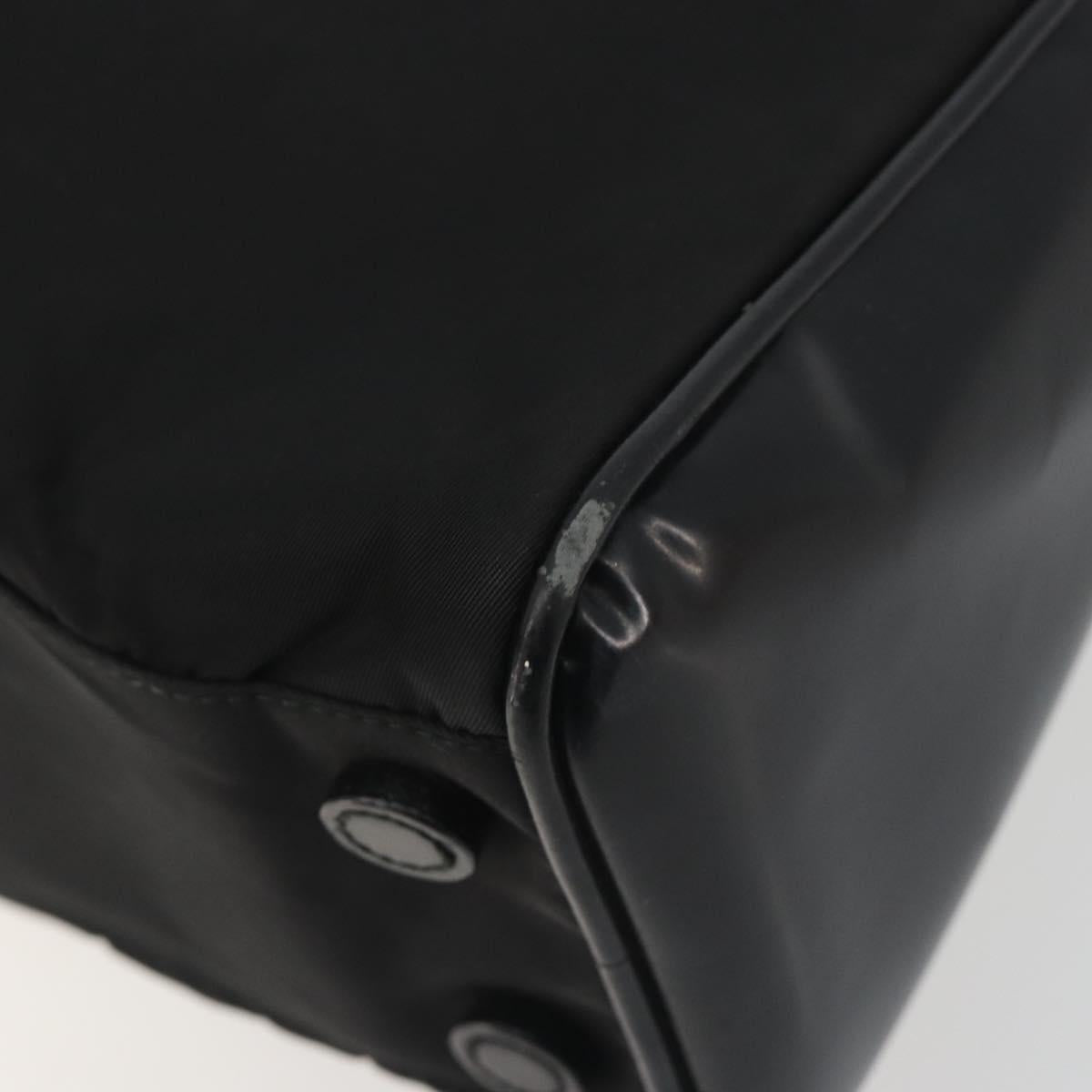 PRADA Hand Bag Nylon Velour 2 Set Black Beige Auth bs36691
