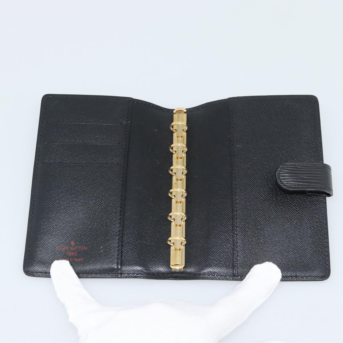 LOUIS VUITTON Epi Monogram Day Planner Cover 2 Set Black LV Auth bs36693