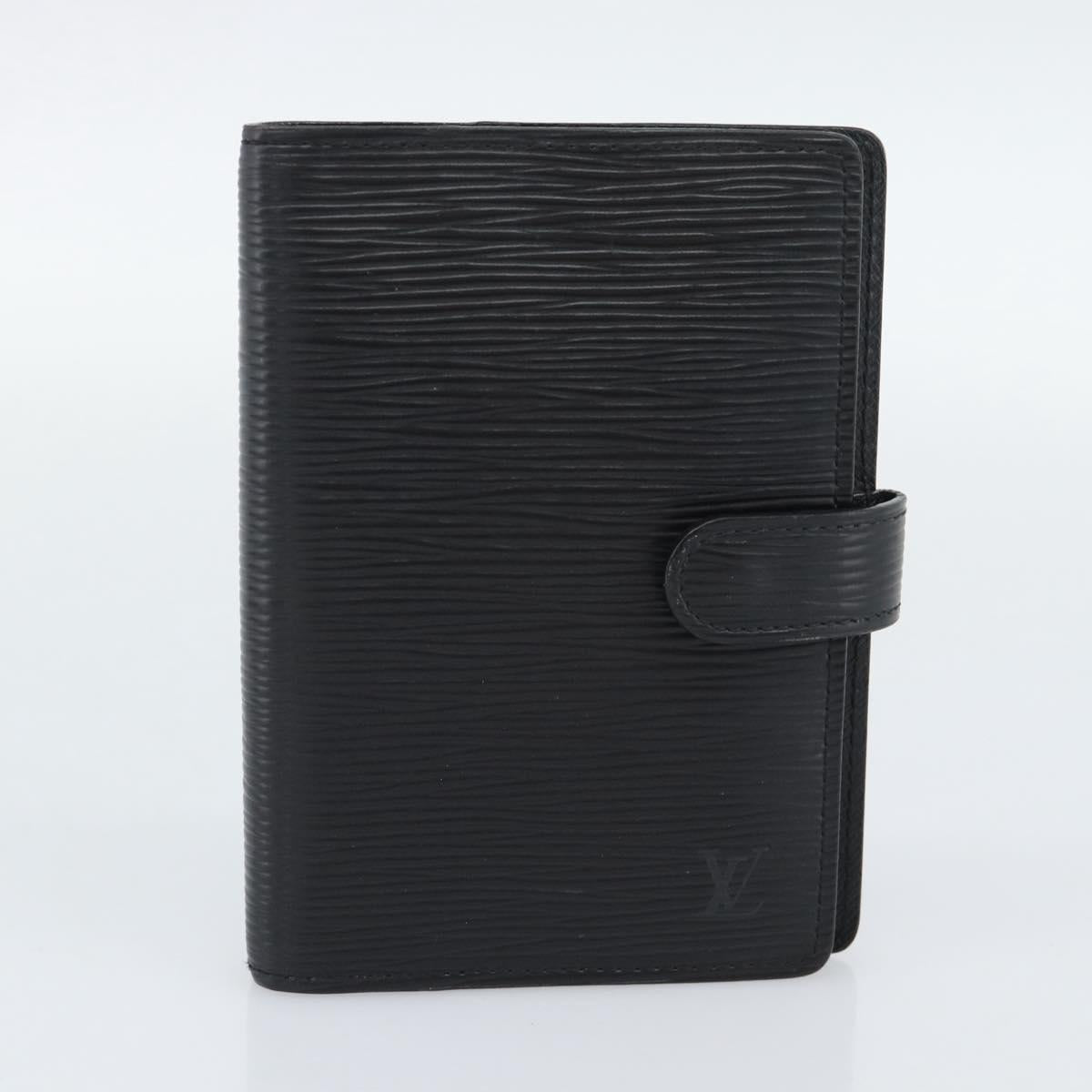 LOUIS VUITTON Epi Monogram Day Planner Cover 2 Set Black LV Auth bs36693