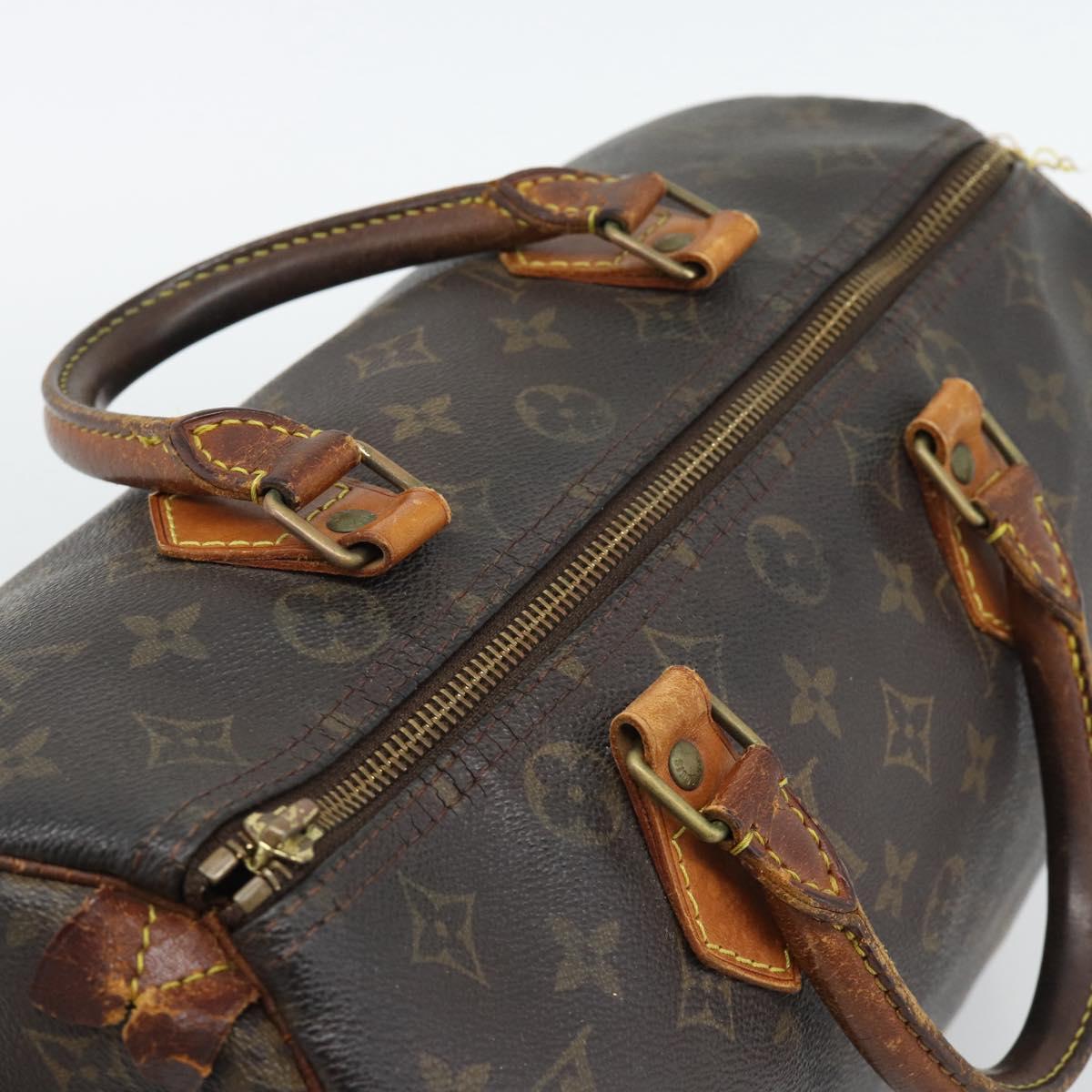 LOUIS VUITTON Monogram Speedy 30 Hand Bag M41526 LV Auth bs36699