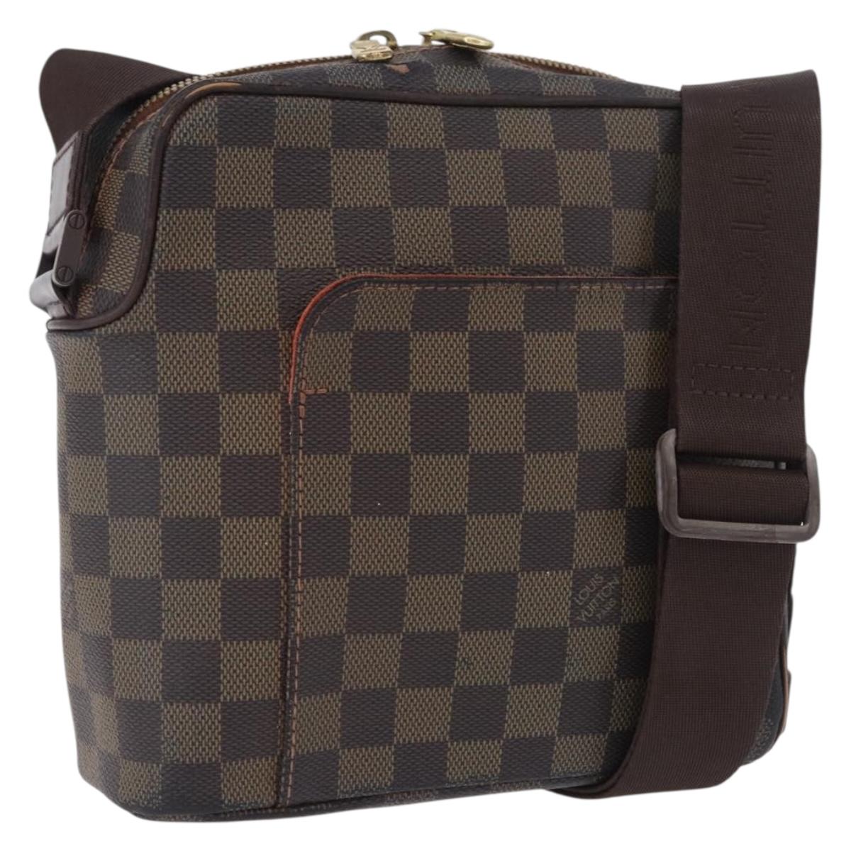 LOUIS VUITTON Damier Ebene Olaf PM Shoulder Bag N41442 LV Auth bs36700