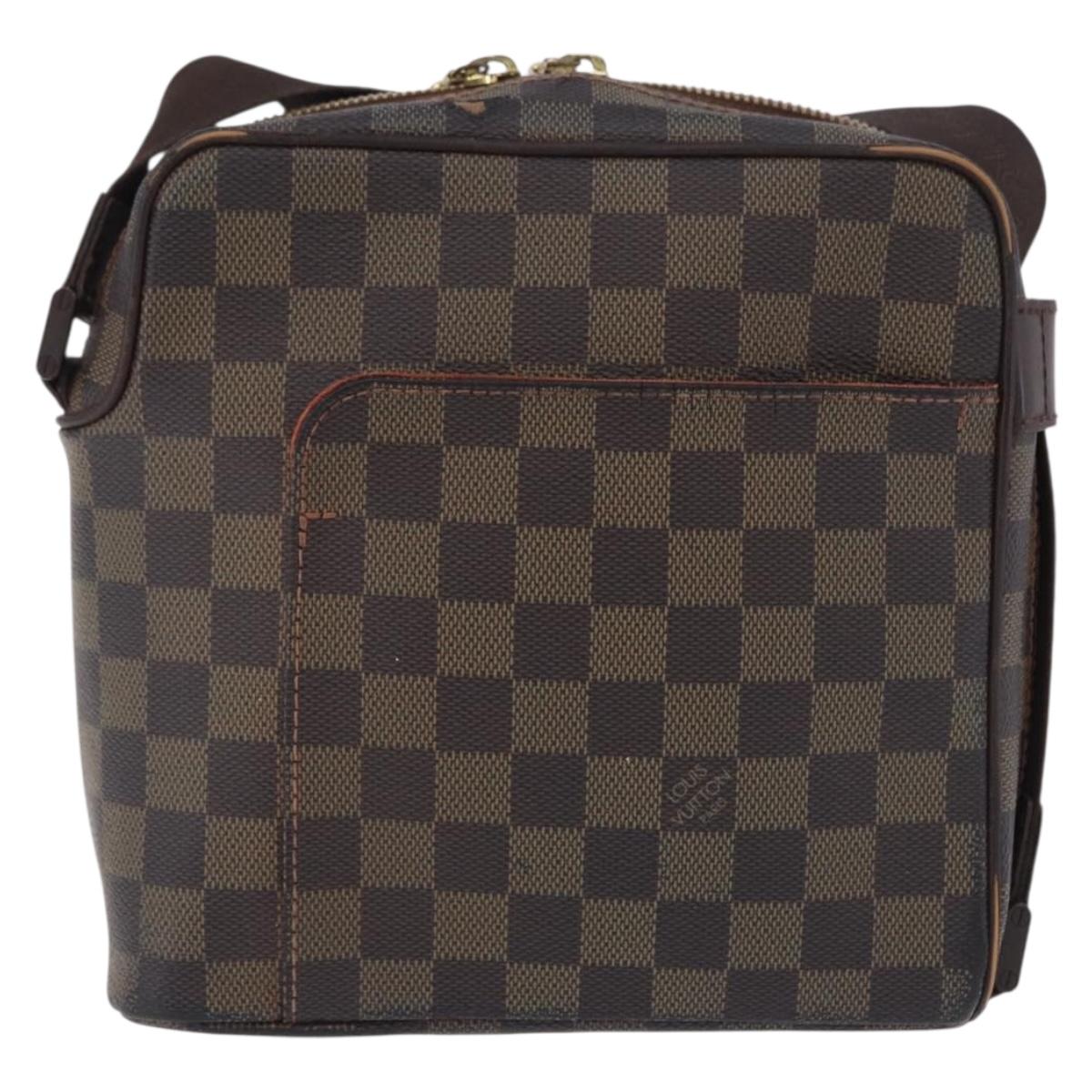 LOUIS VUITTON Damier Ebene Olaf PM Shoulder Bag N41442 LV Auth bs36700