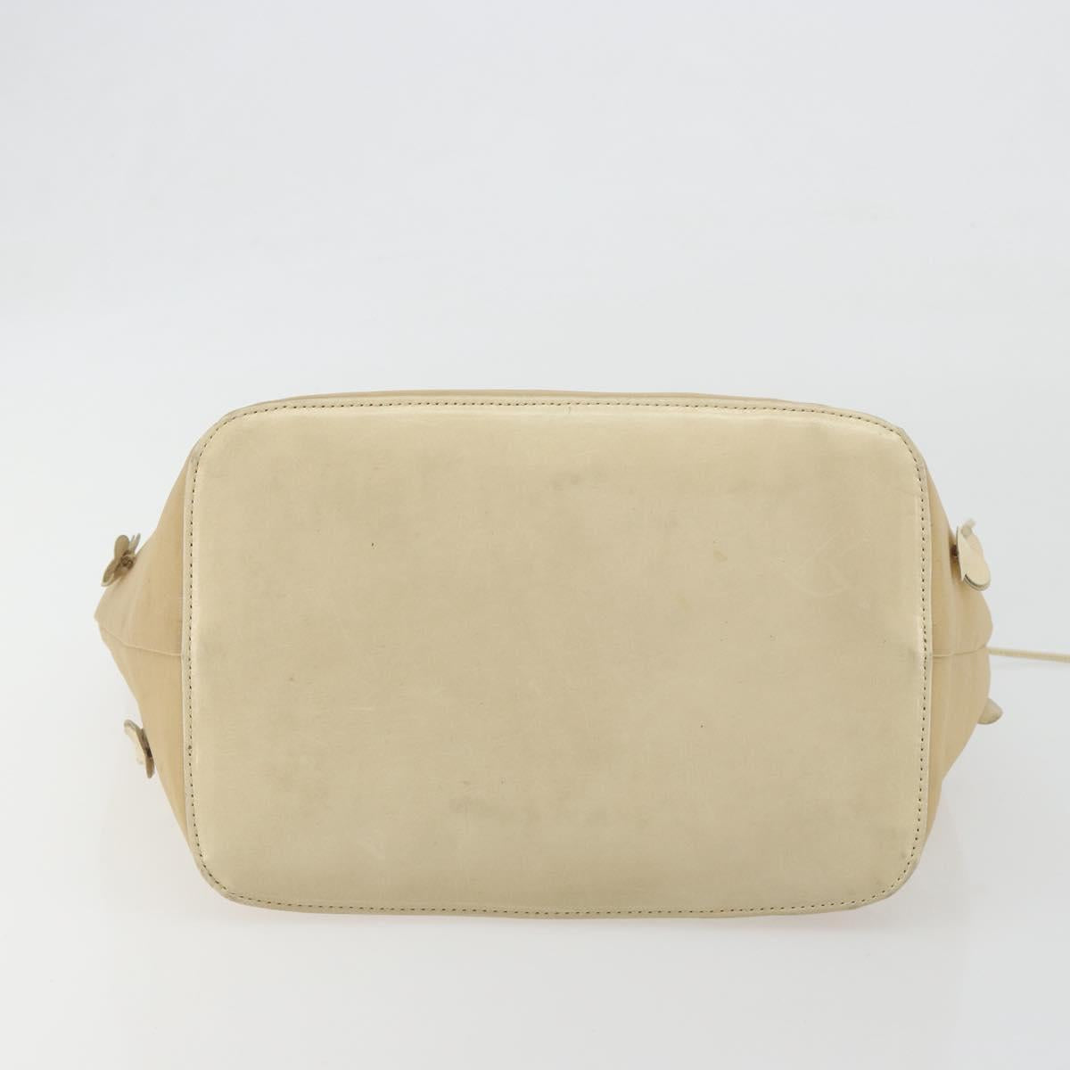 PRADA Tote Bag Mesh Beige Auth bs36710