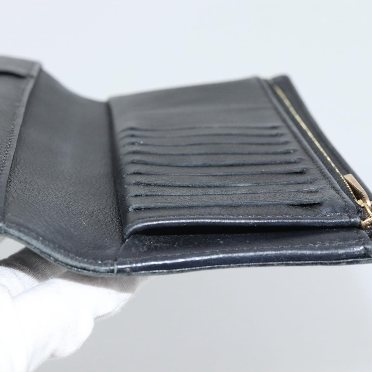 LOUIS VUITTON Monogram Mahina Portefeuille Amelia Black M95549 Auth bs36730