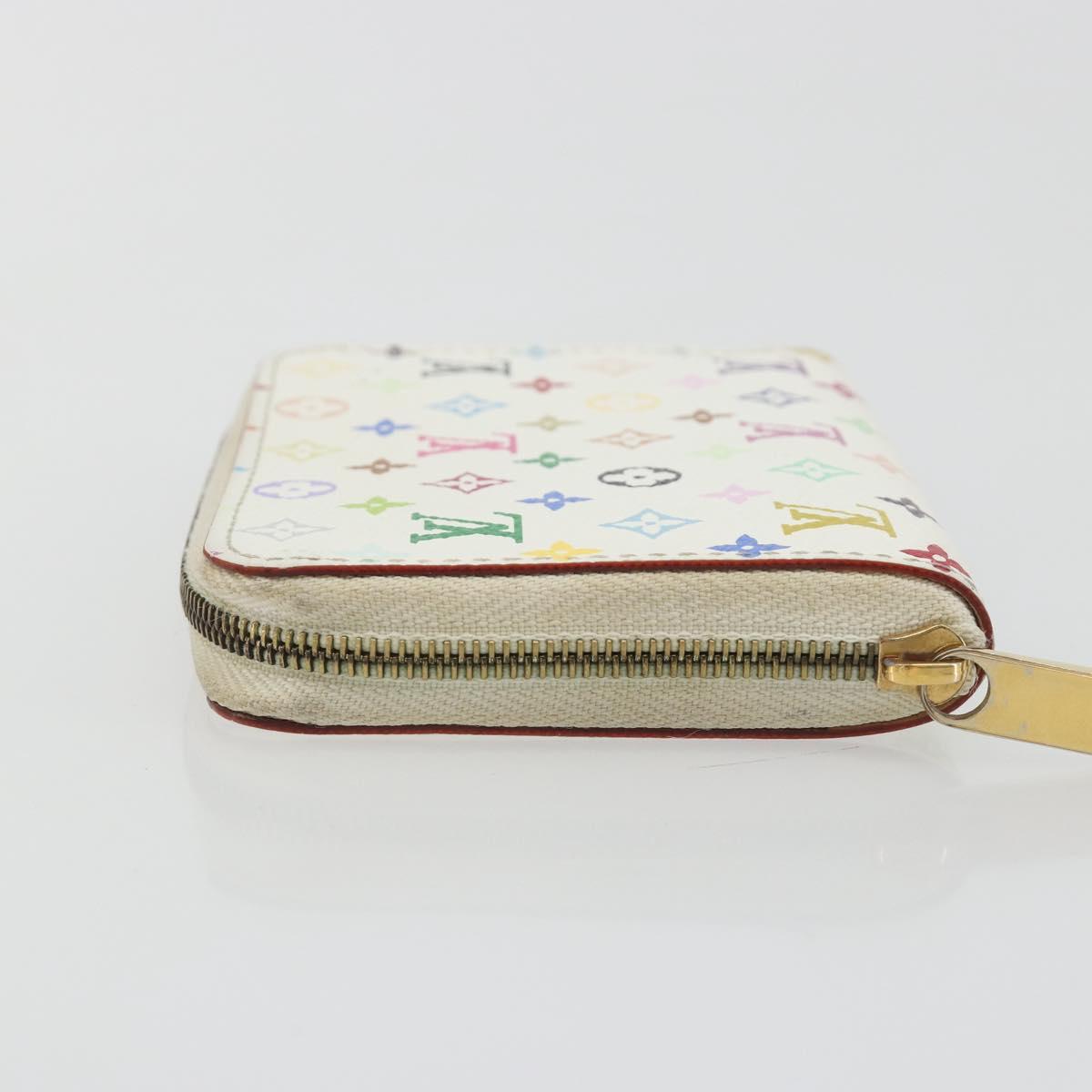 LOUIS VUITTON Multicolor Zippy Coin Purse White M93741 LV Auth bs36731A