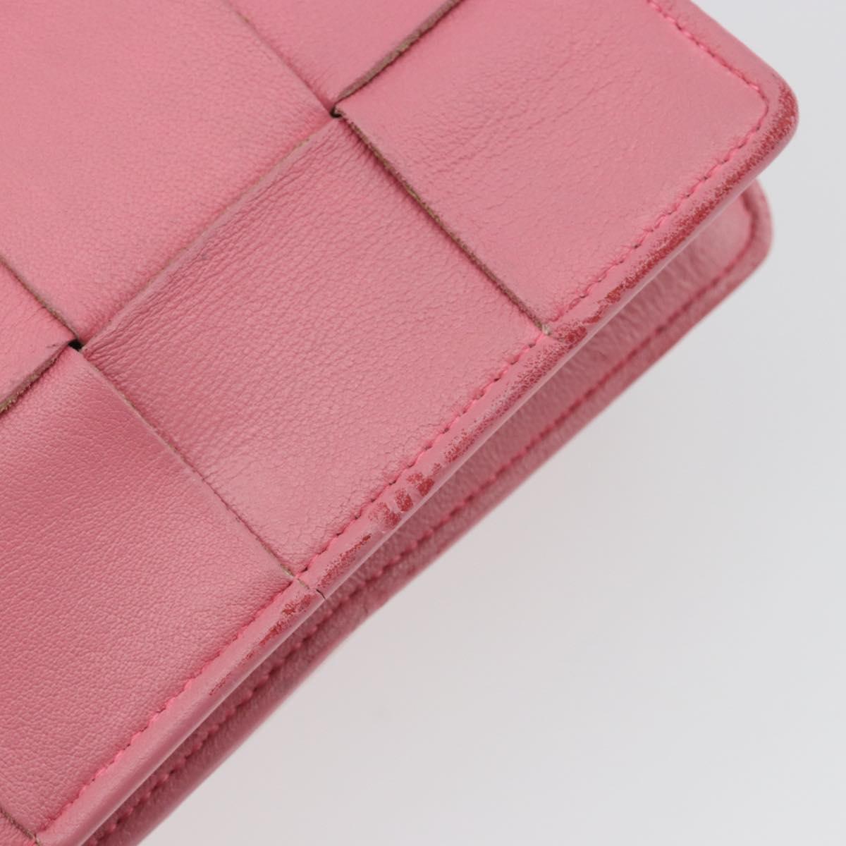 BOTTEGA VENETA MAXI INTRECCIATO Cassette Shoulder Bag Pink Gold Auth bs36741