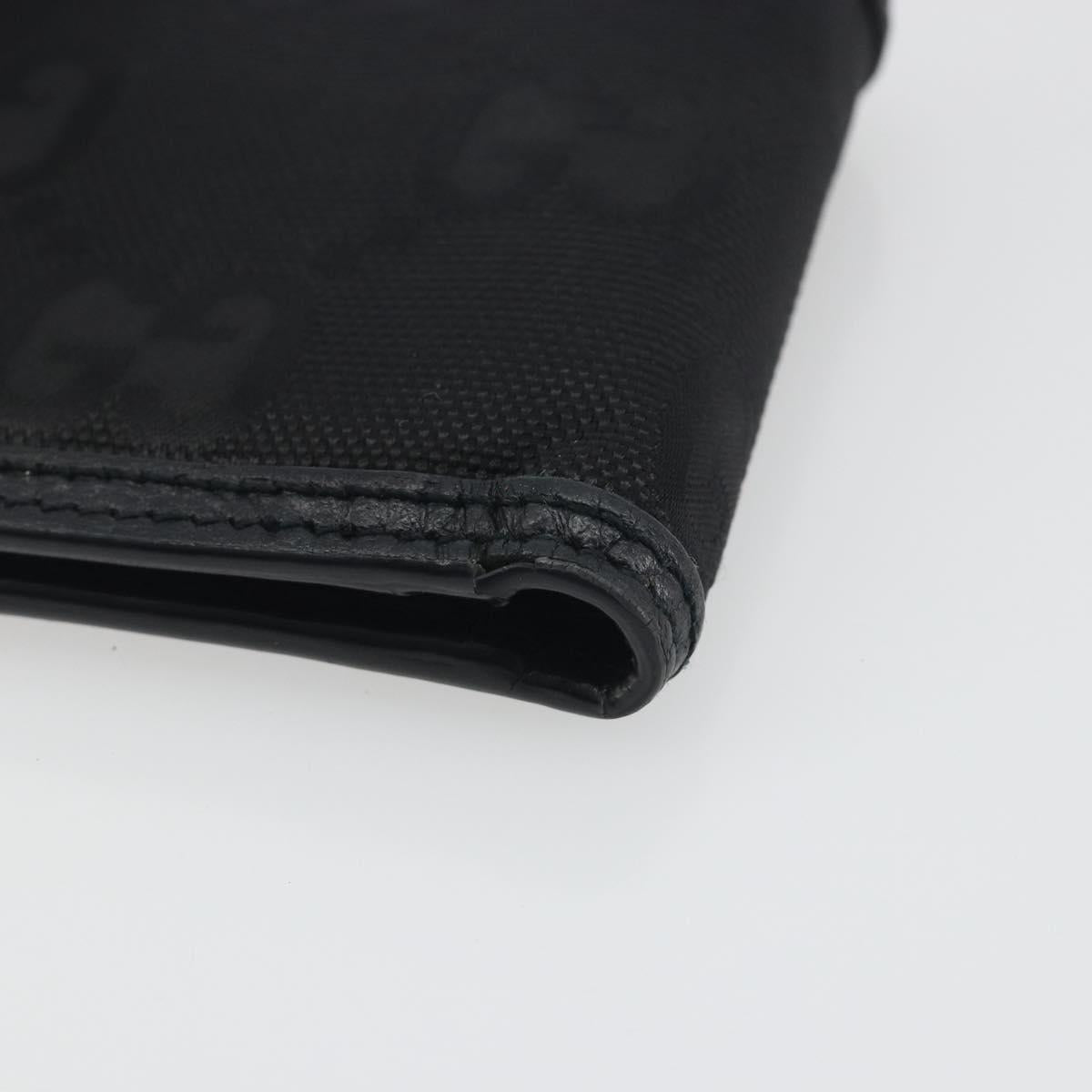 GUCCI GG Canvas Of The Grid Wallet Black 625574 Auth bs36744