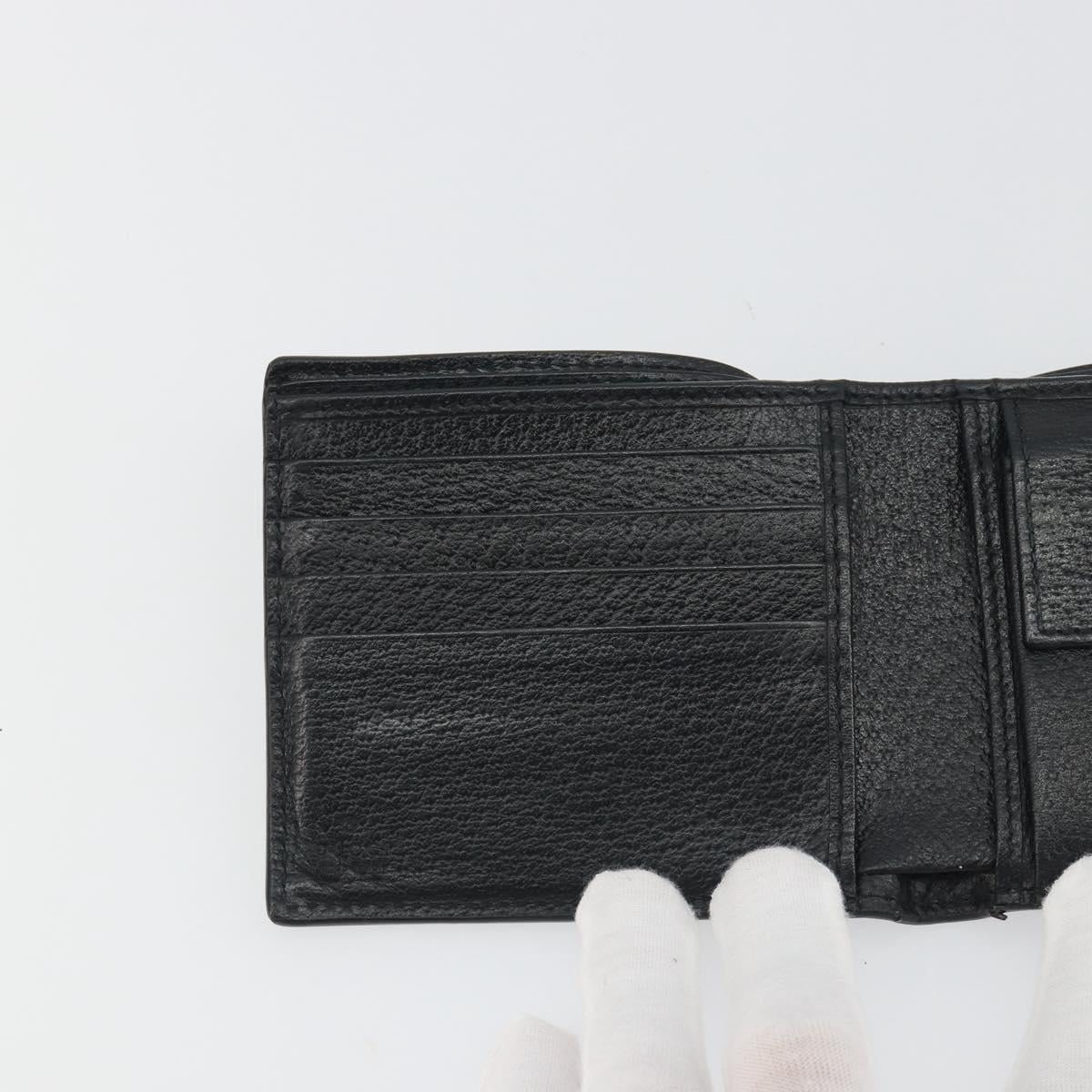 GUCCI GG Canvas Of The Grid Wallet Black 625574 Auth bs36744