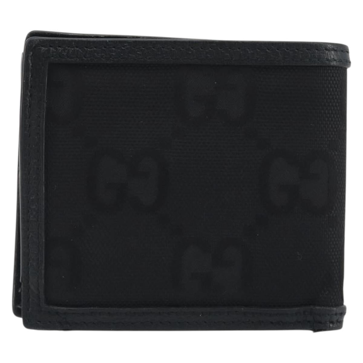 GUCCI GG Canvas Of The Grid Wallet Black 625574 Auth bs36744