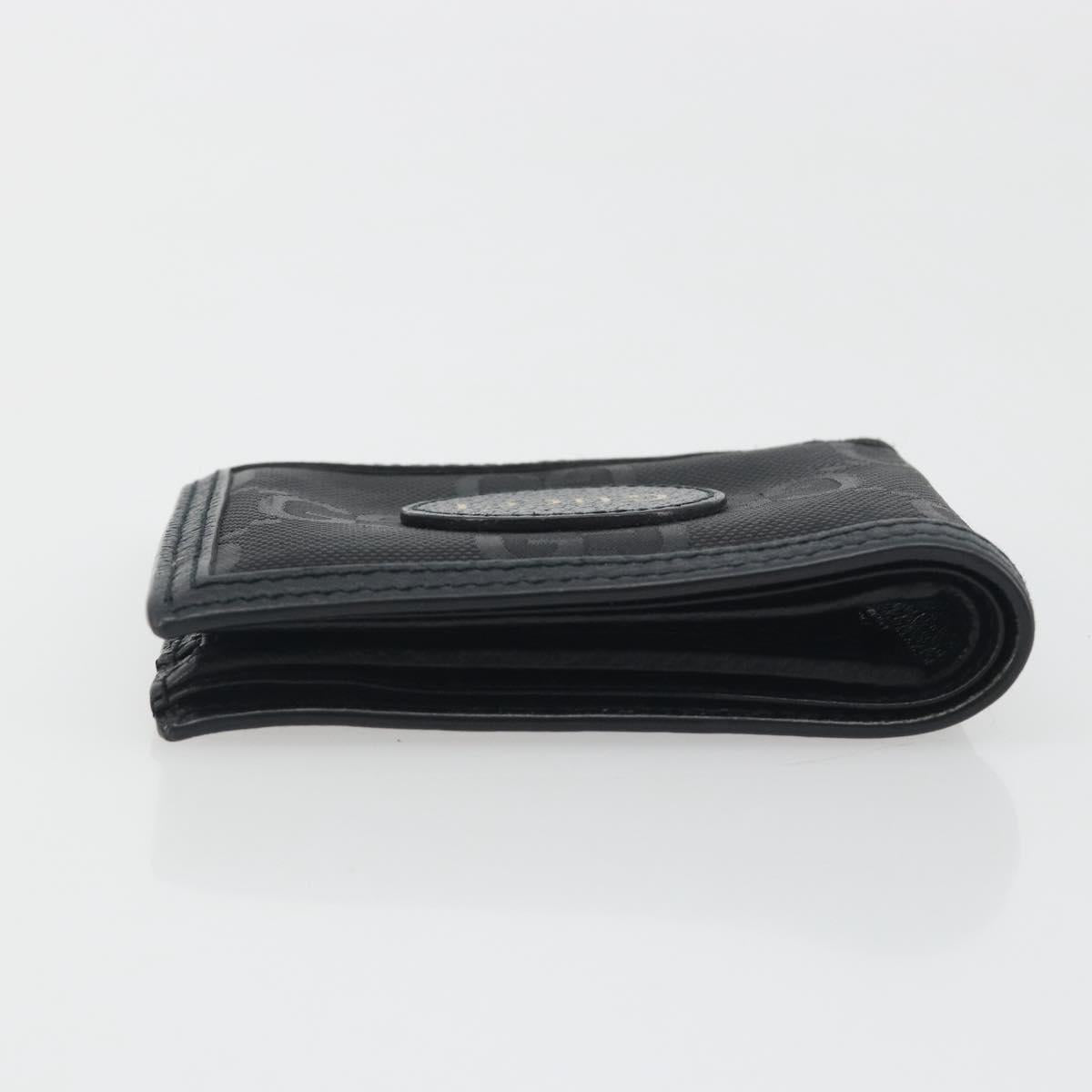 GUCCI GG Canvas Of The Grid Wallet Black 625574 Auth bs36744